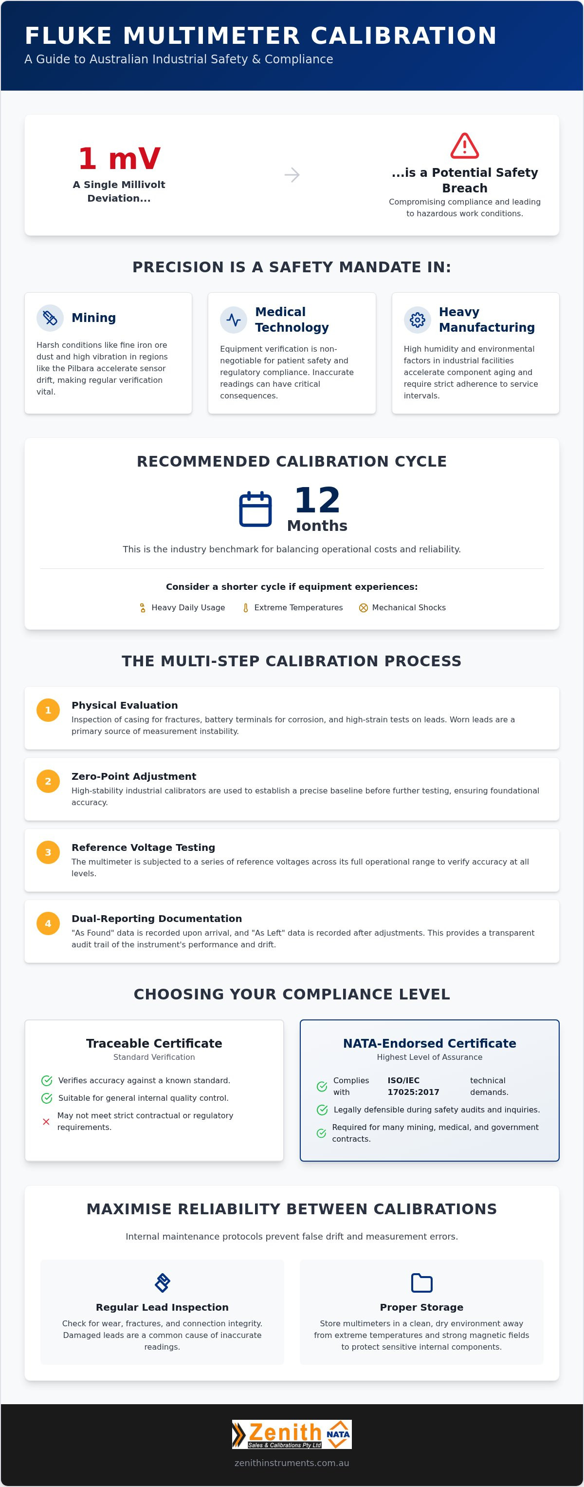 Fluke multimeter calibration australia