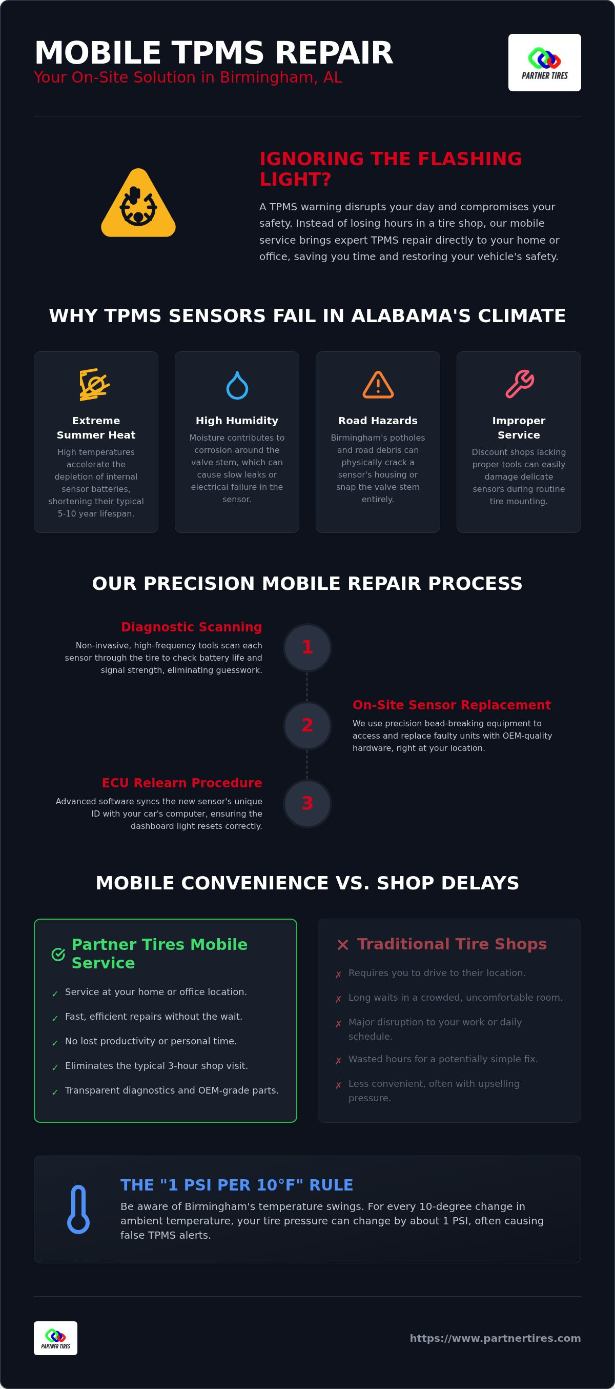 Mobile TPMS repair Birmingham AL