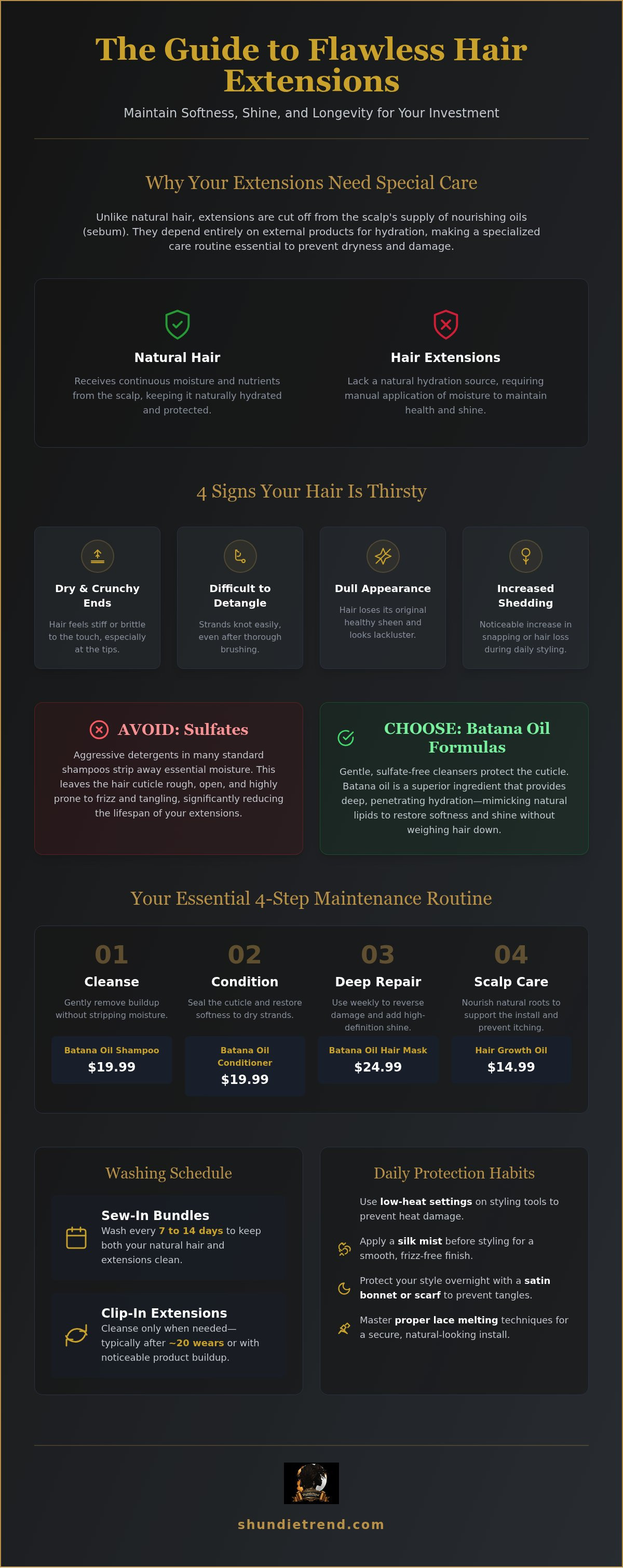 Human hair extension maintenance