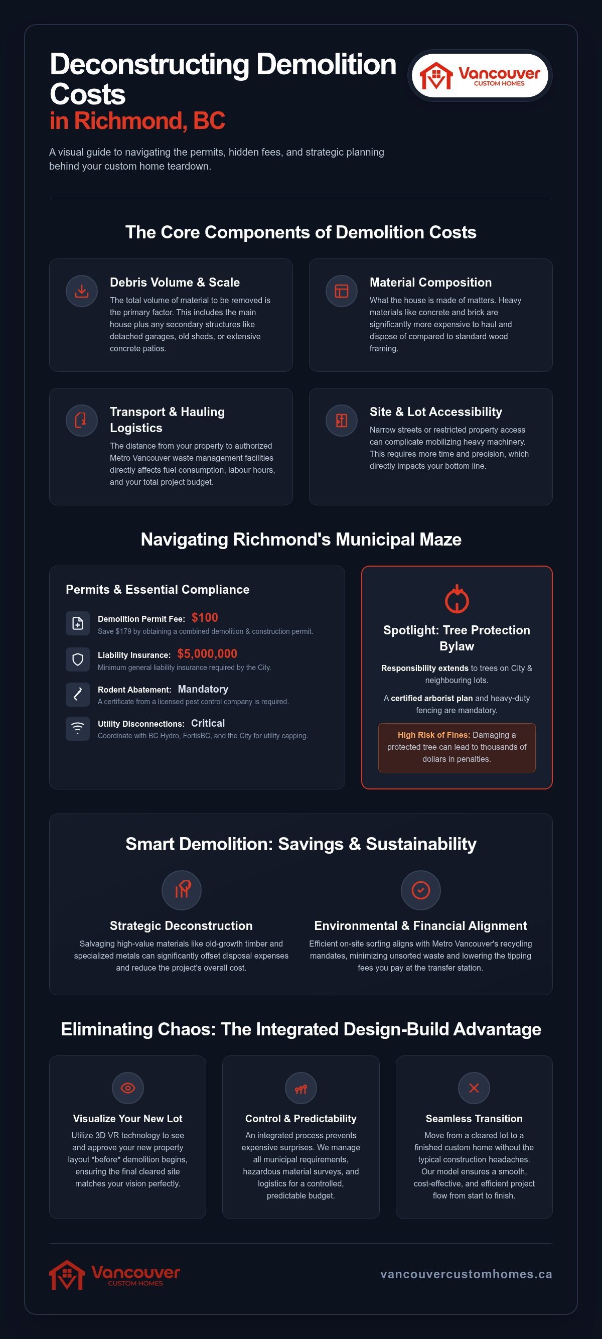 Cost to demolish a house in Richmond BC