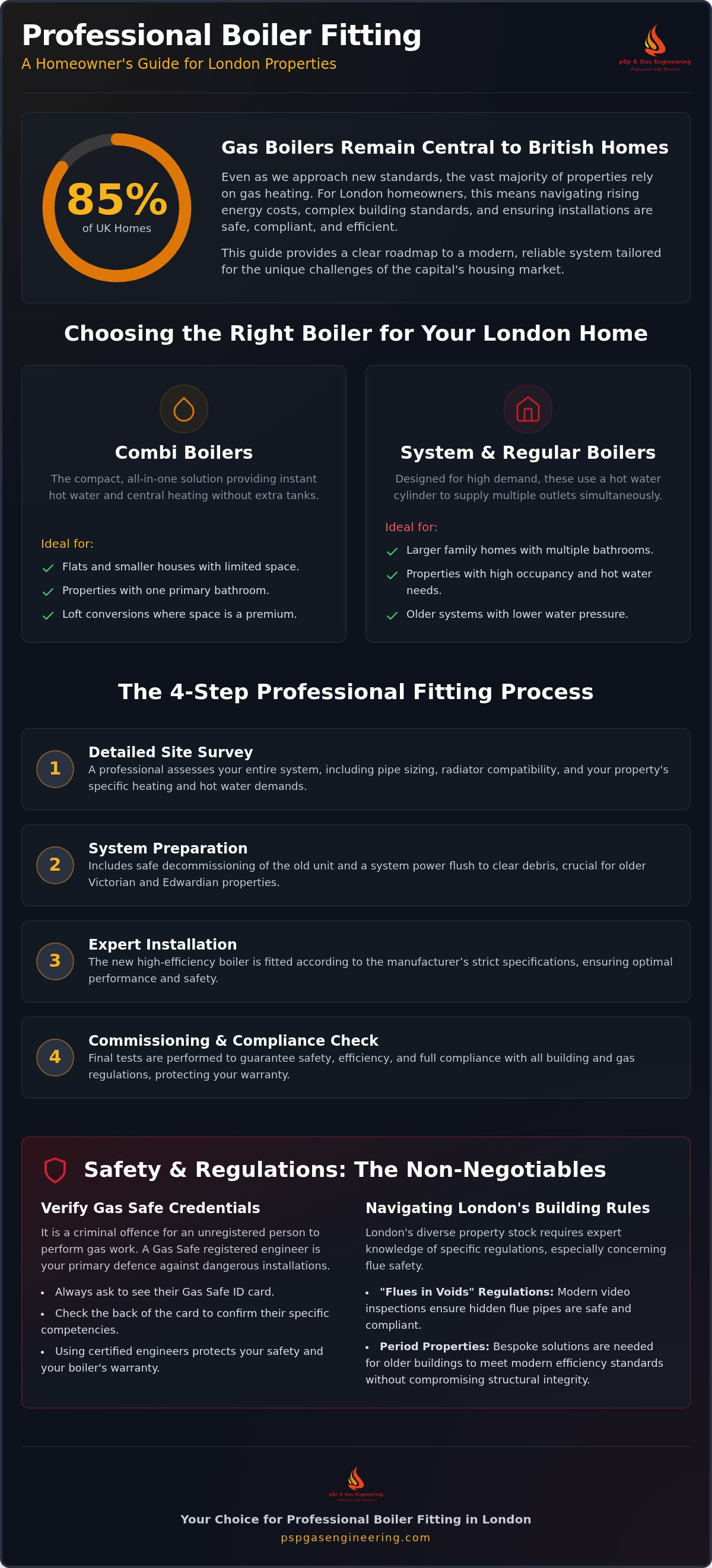 Professional boiler fitting London