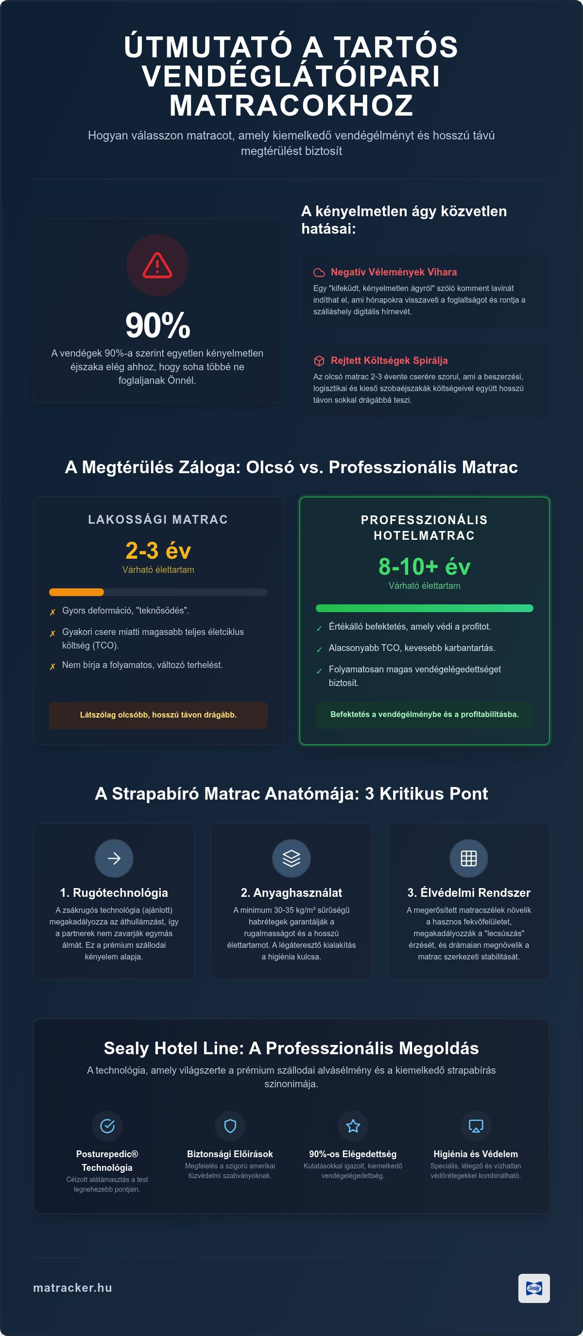 Tartós matrac vendéglátásba