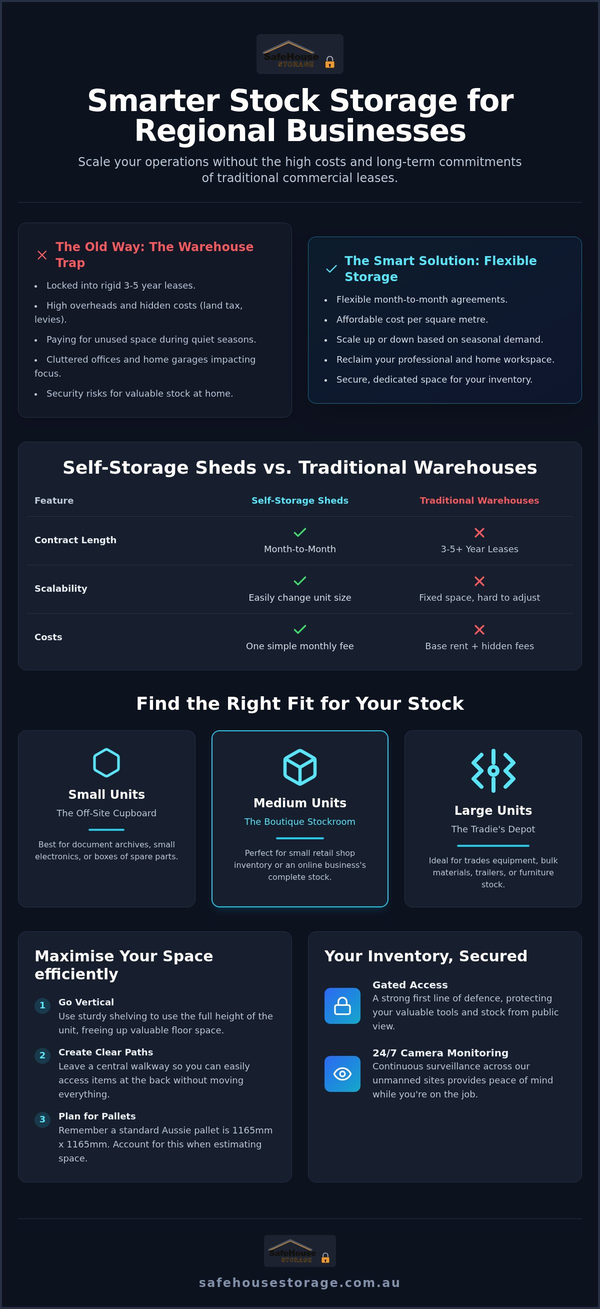 Business inventory storage solutions
