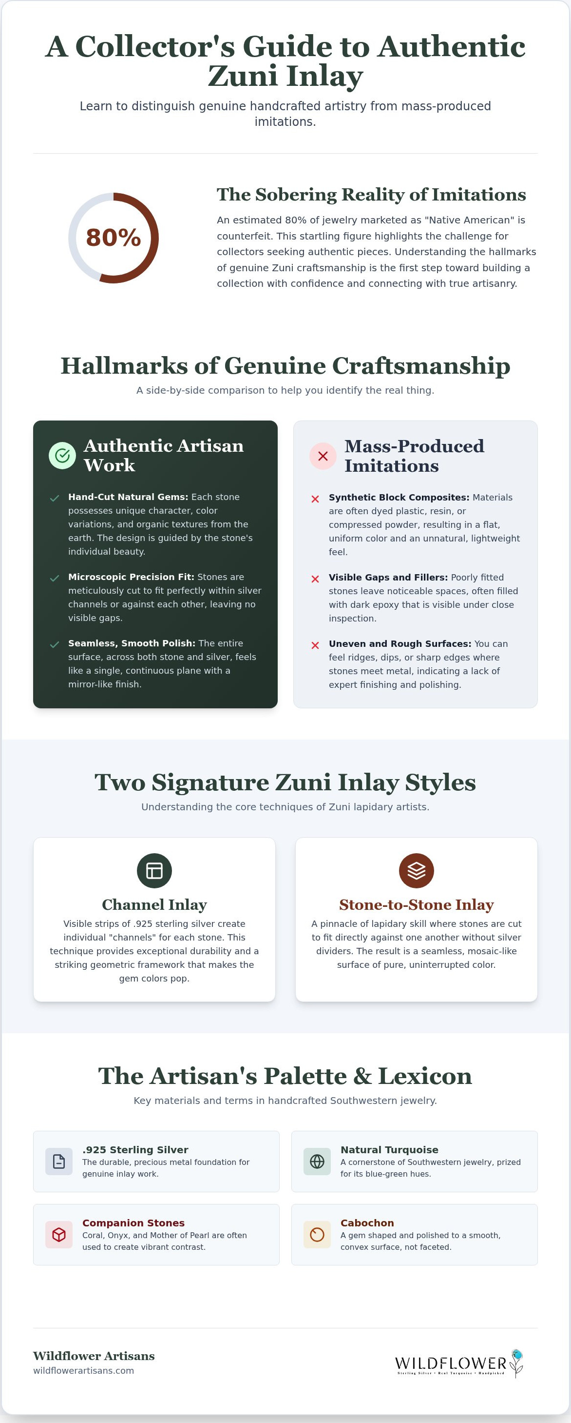 Identifying authentic Zuni inlay jewelry
