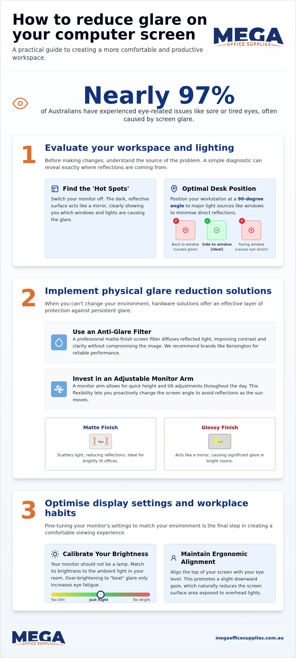 How to reduce glare on computer screen