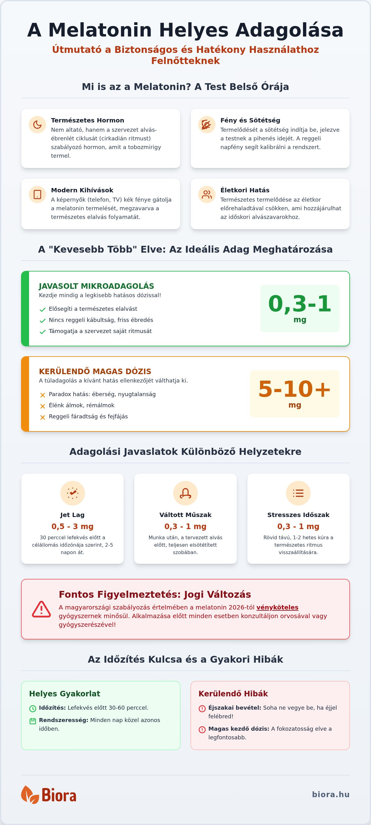 Melatonin adagolása felnőtteknek