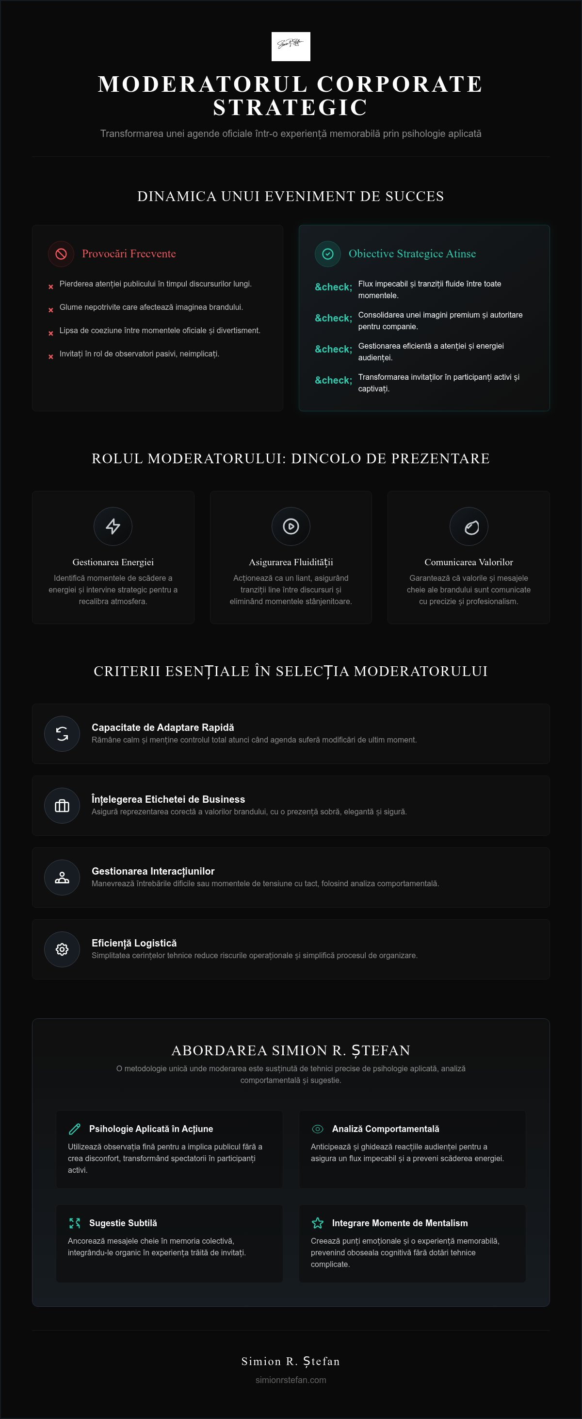 Moderator evenimente corporate