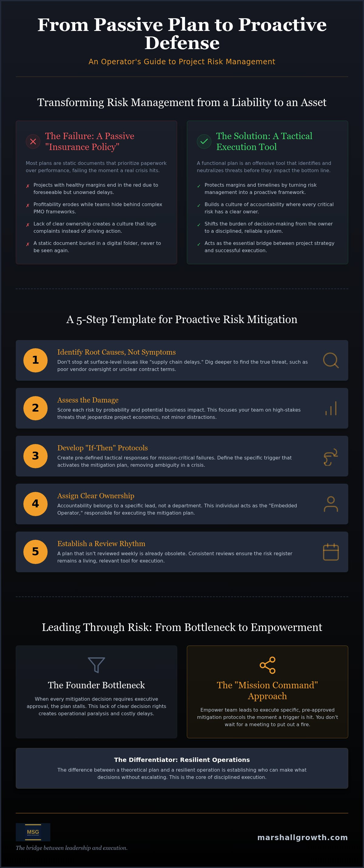 Risk management plan for projects