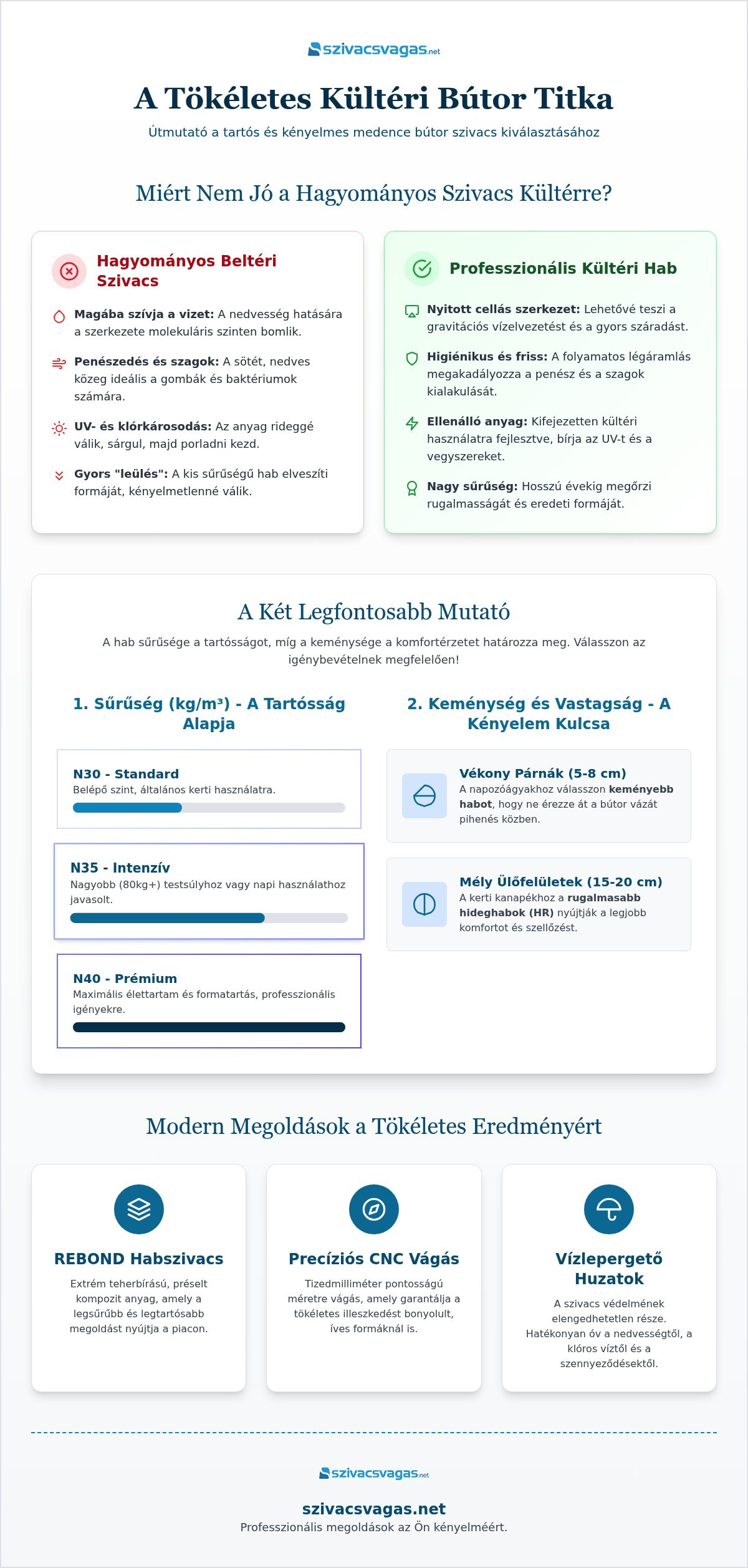 Medence bútor szivacs