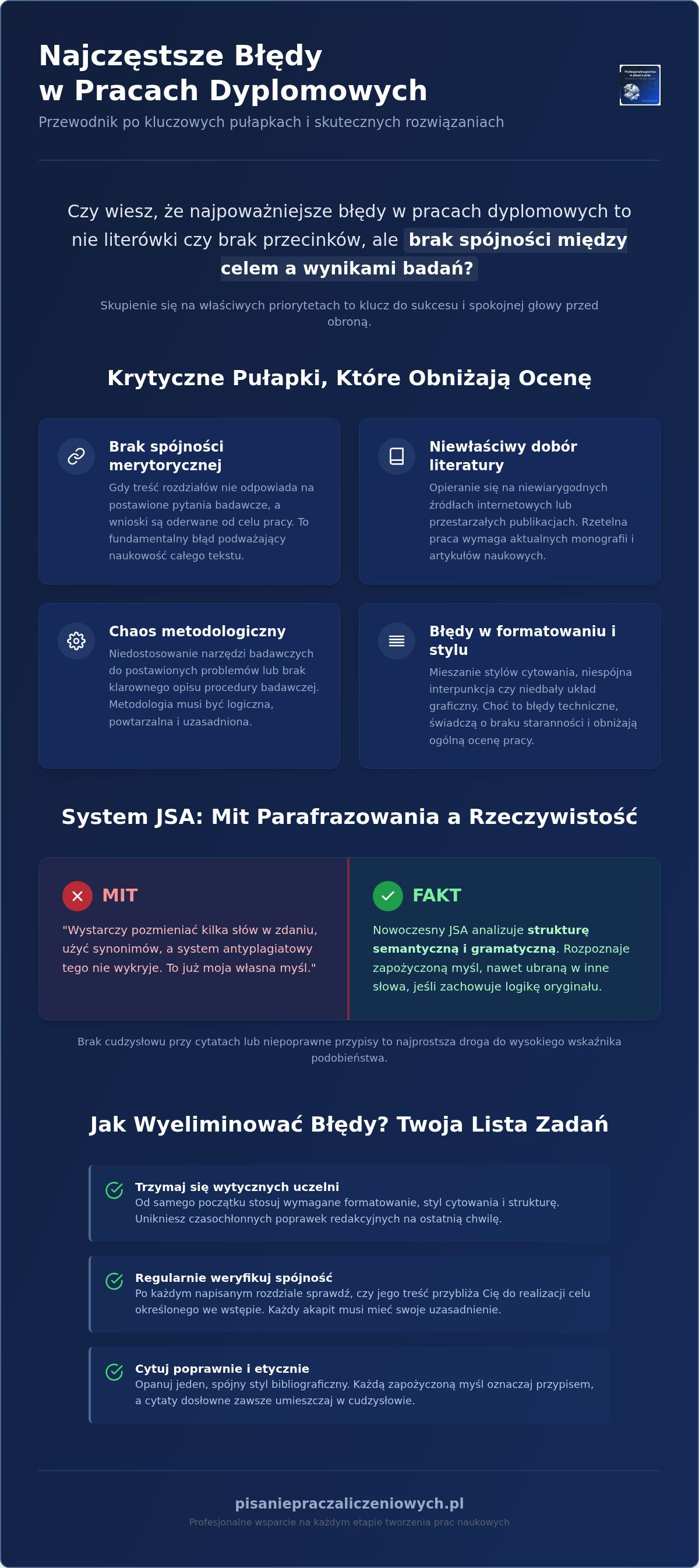 Najczęstsze błędy w pracach dyplomowych