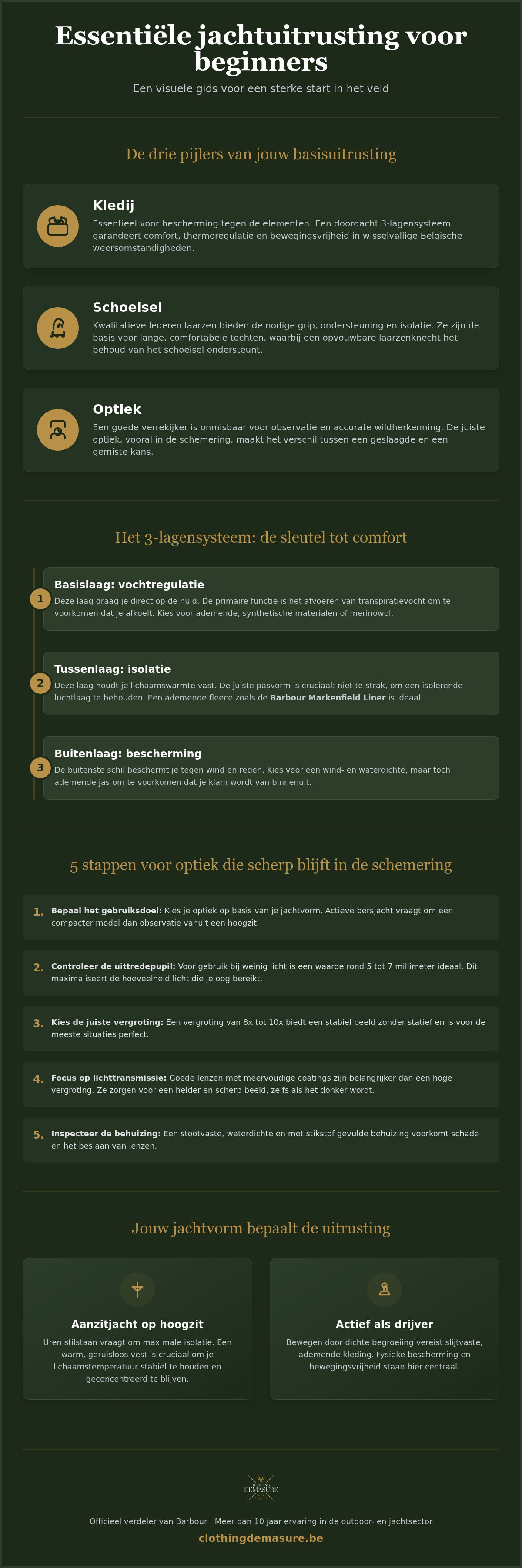 Jachtuitrusting beginners