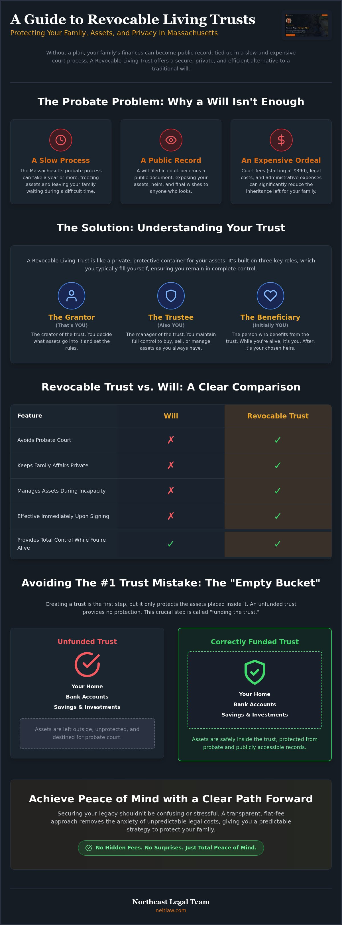 Revocable living trust benefits MA