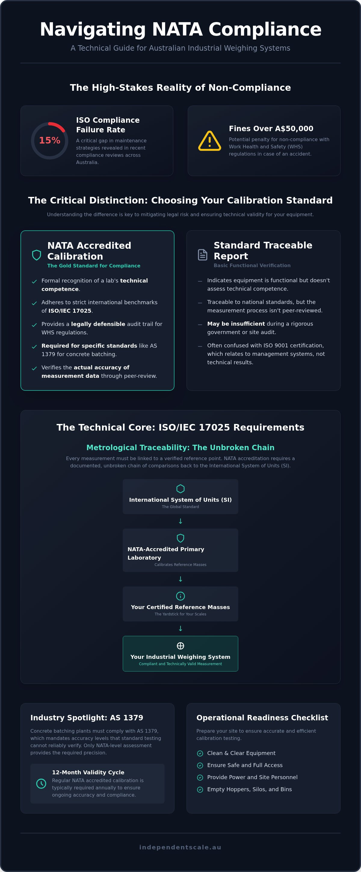 NATA accredited calibration requirements