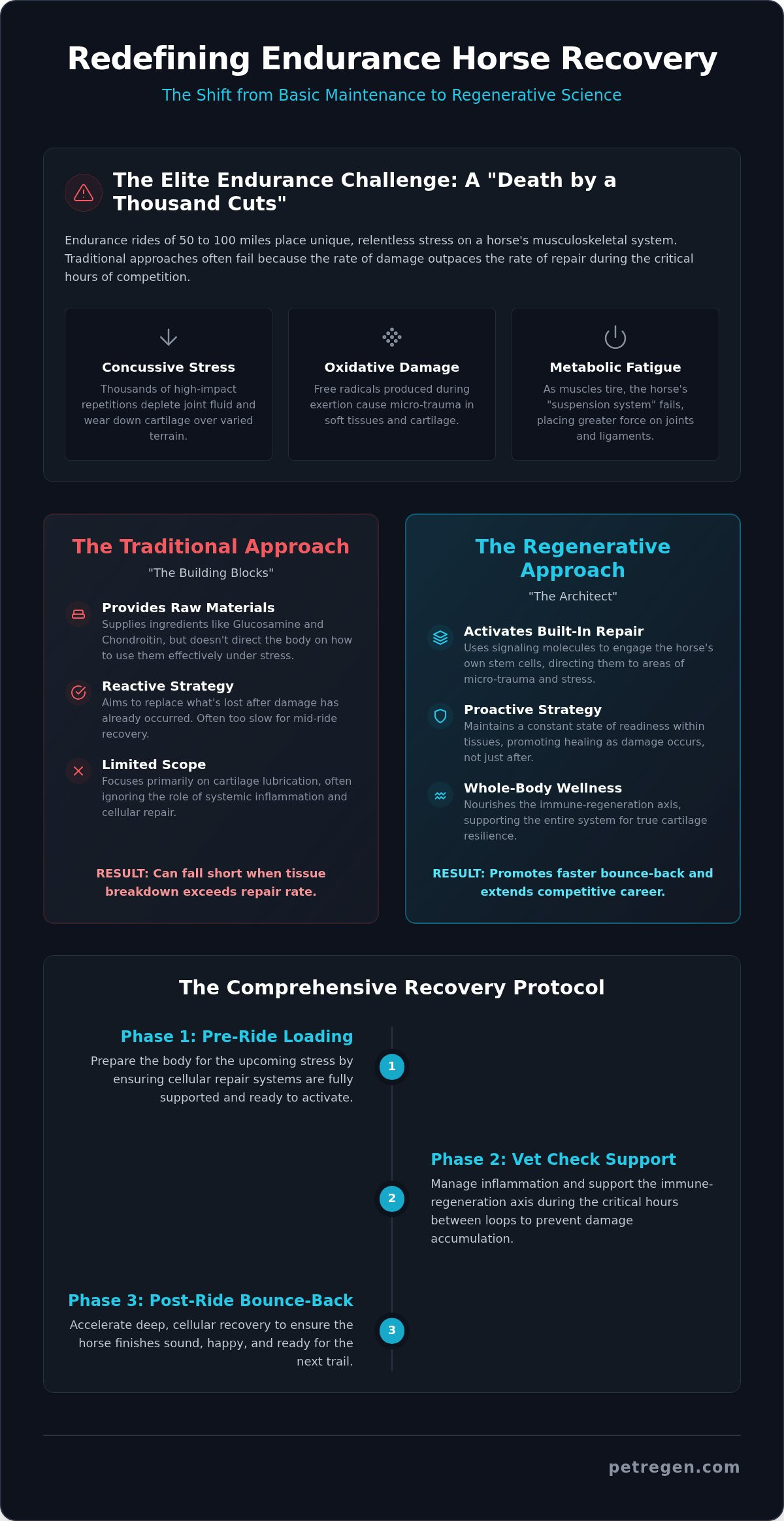 Endurance horse recovery and joint supplement