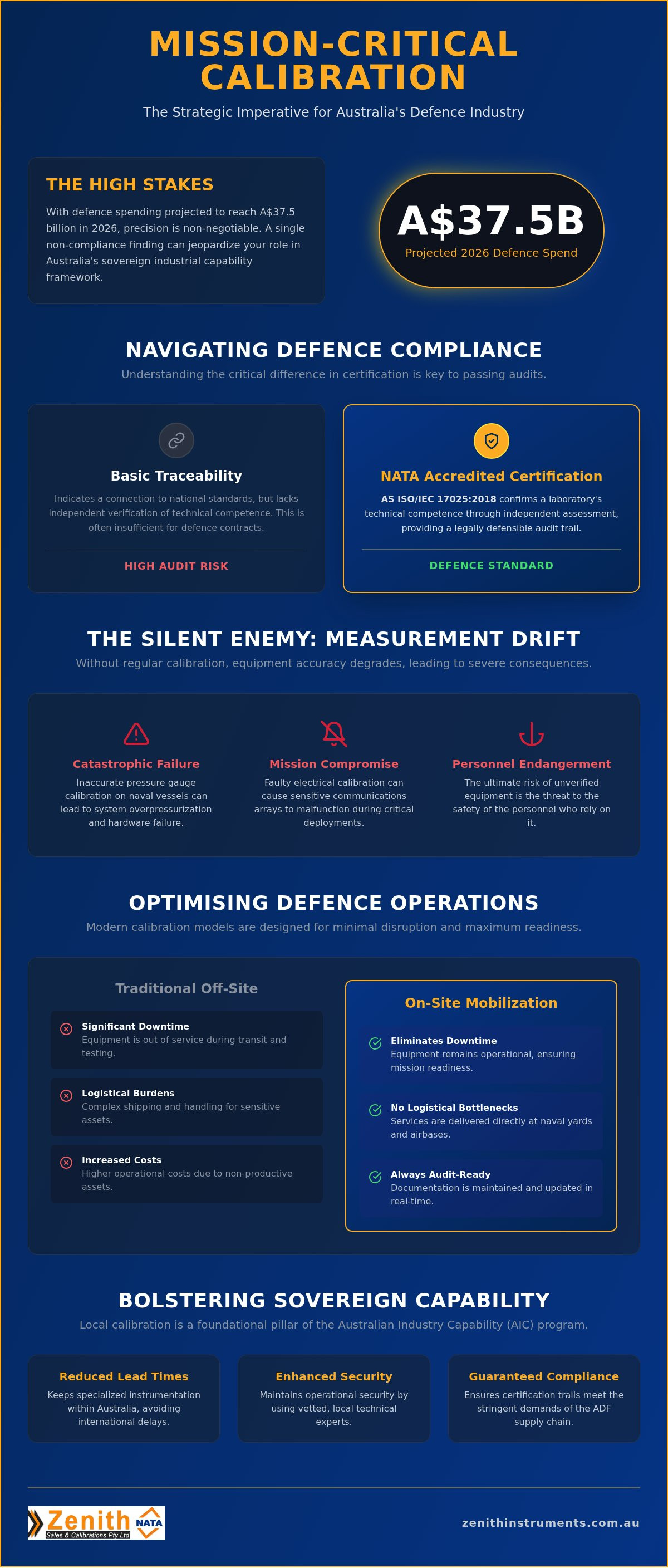 Defence industry calibration services australia