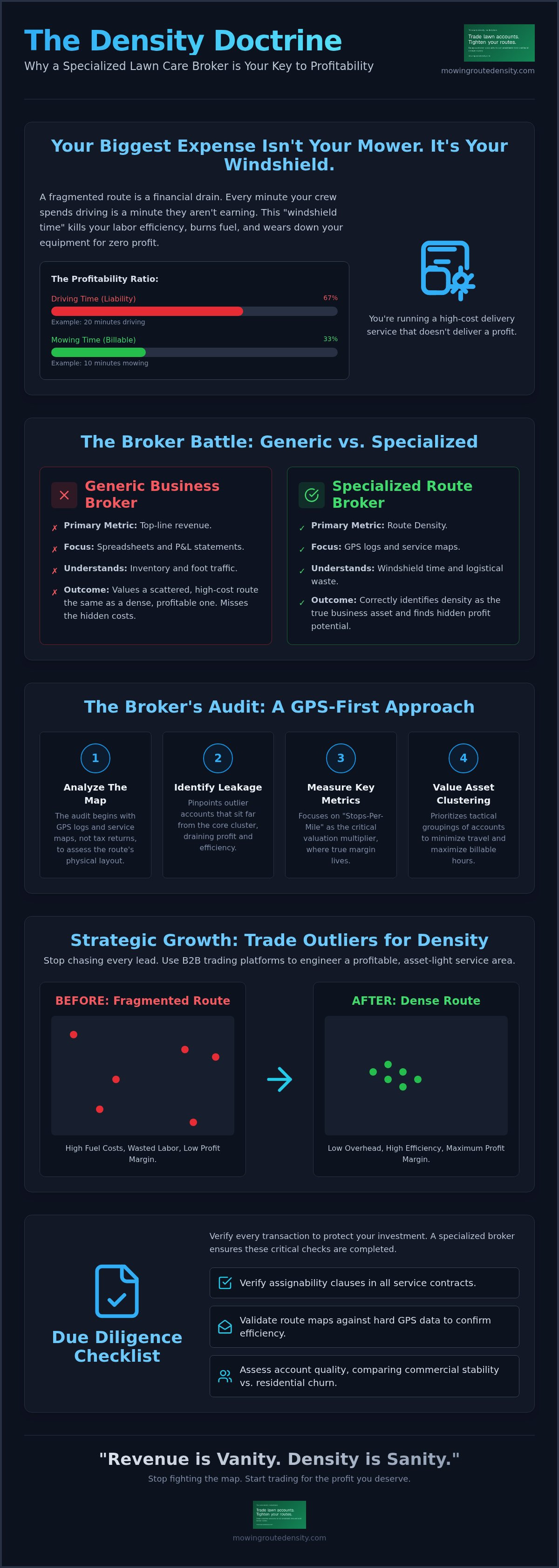 Lawn care route broker