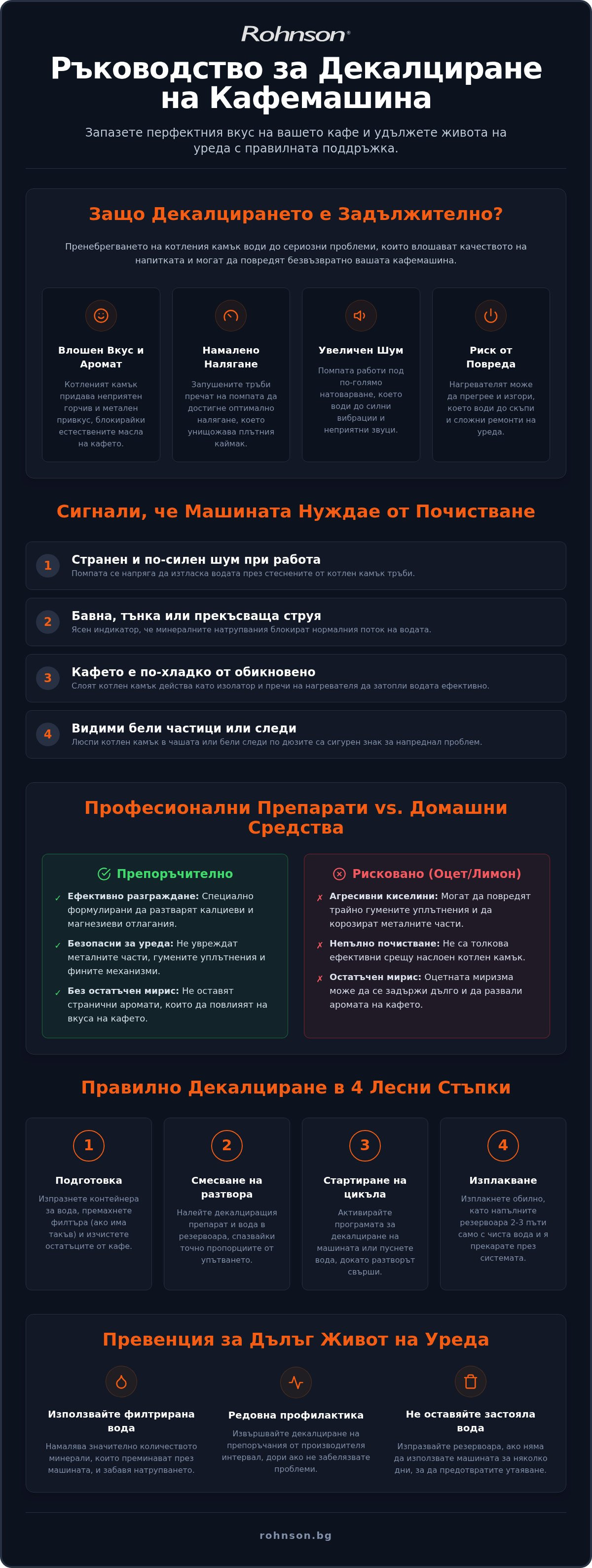 декалциране на кафемашина