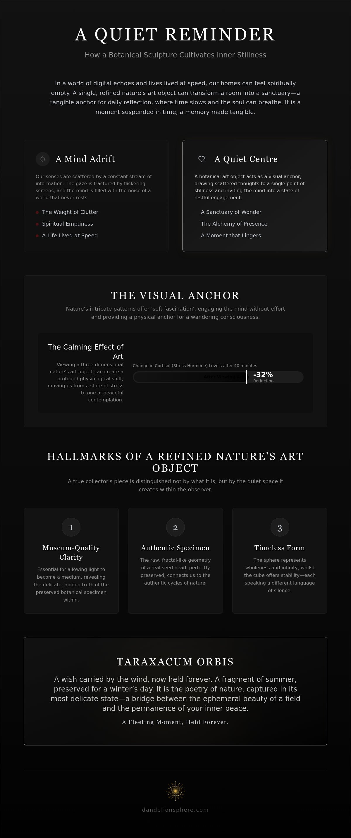 Meditative art objects