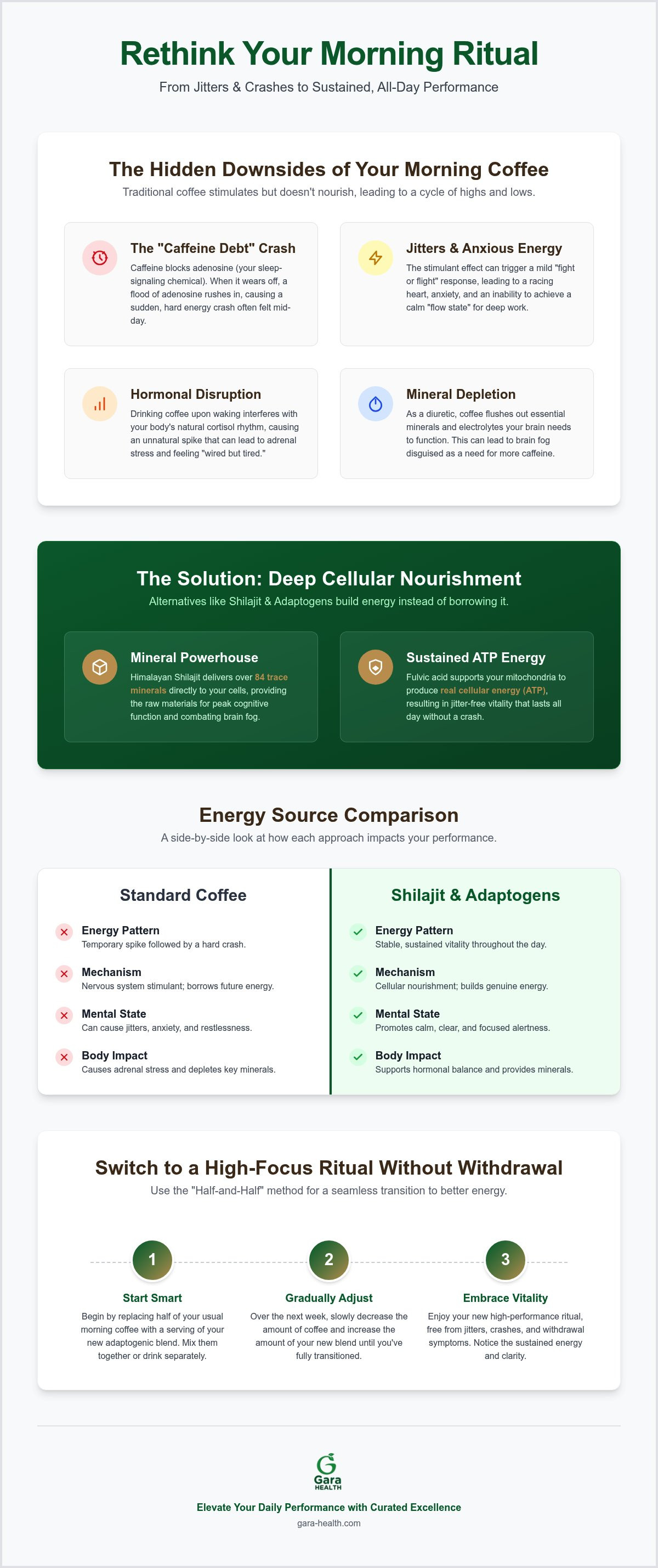 Morning coffee alternative for focus