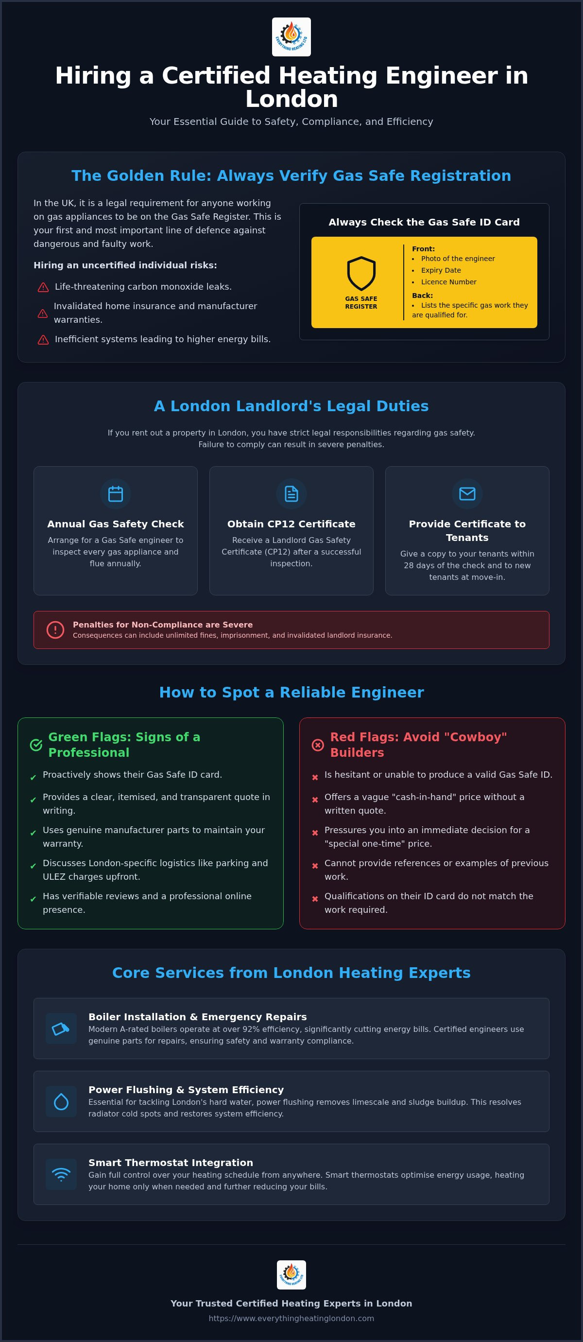 Certified heating engineer London