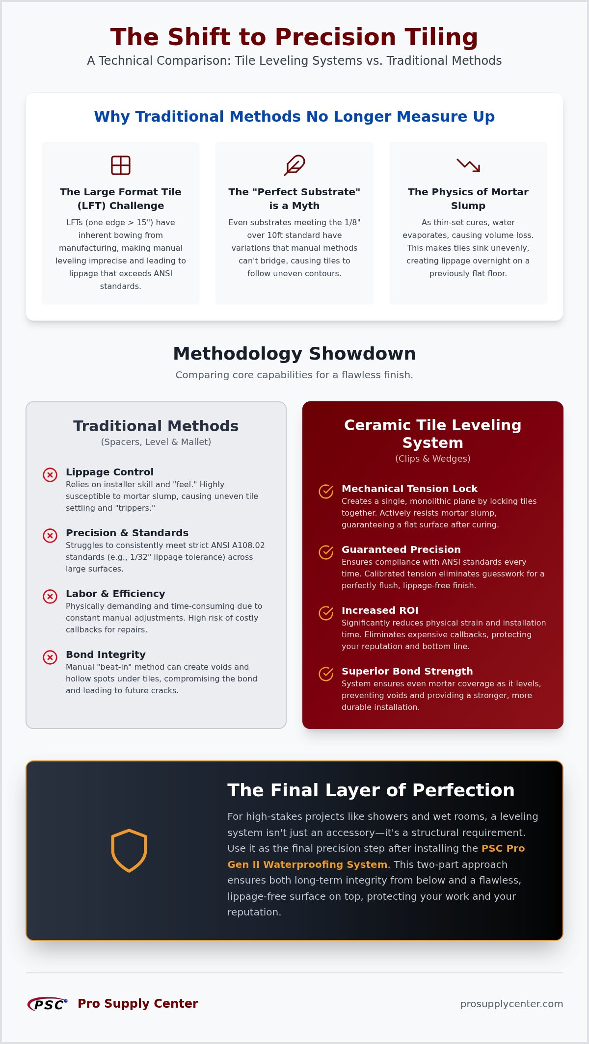 Tile leveling system vs traditional methods