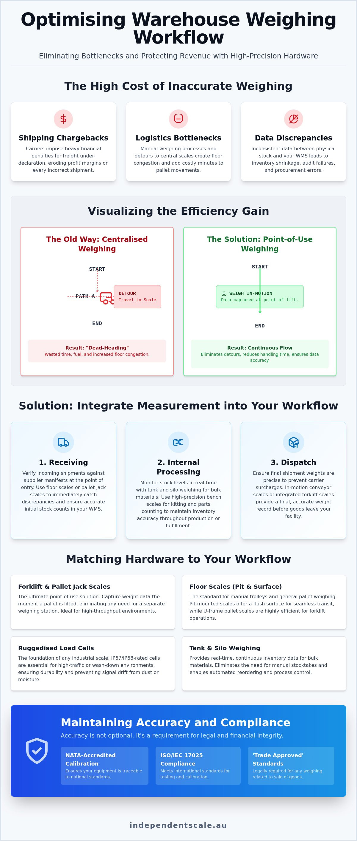 Optimising weighing workflow in warehouse