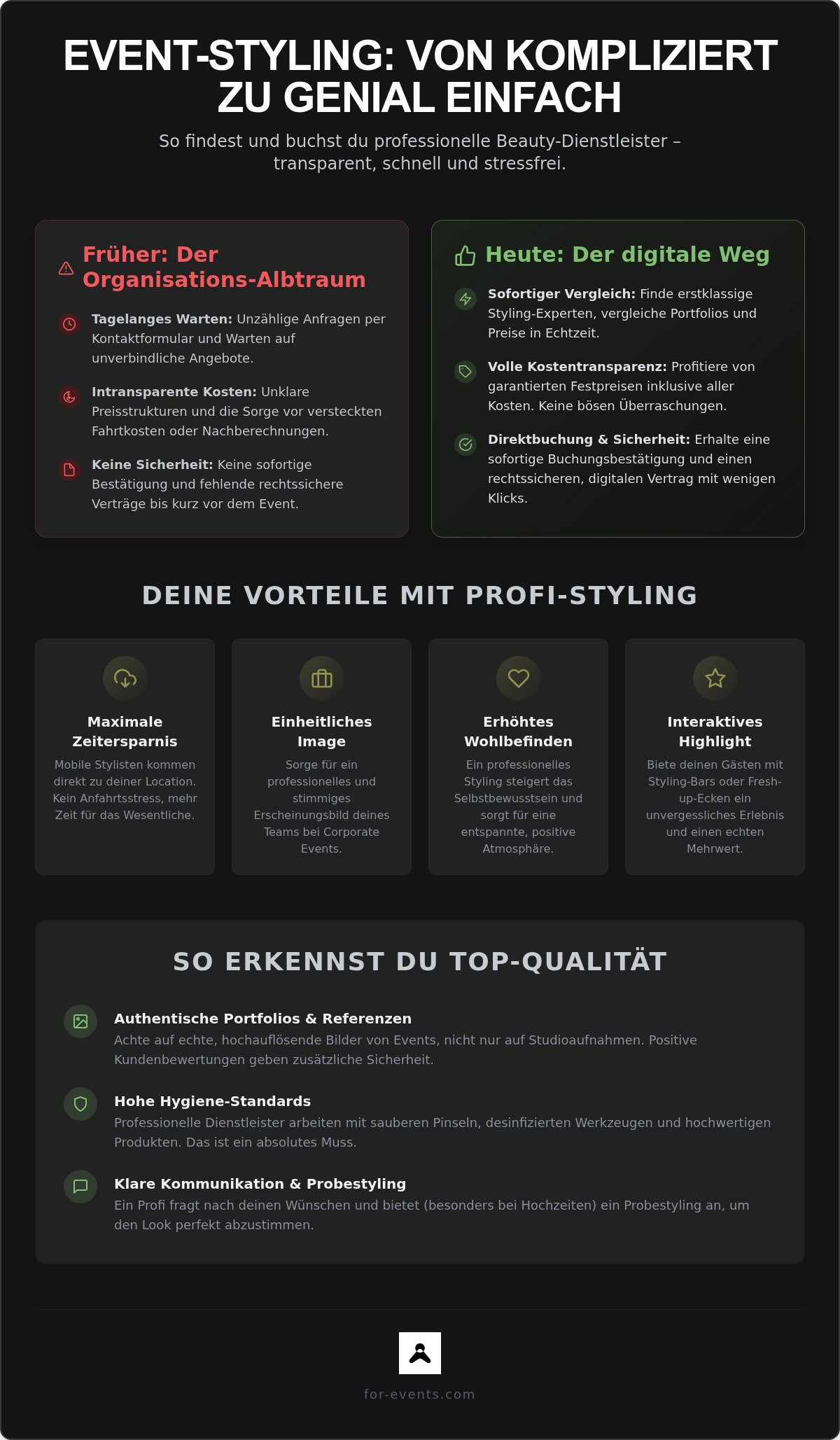 Beauty Dienstleister für Events