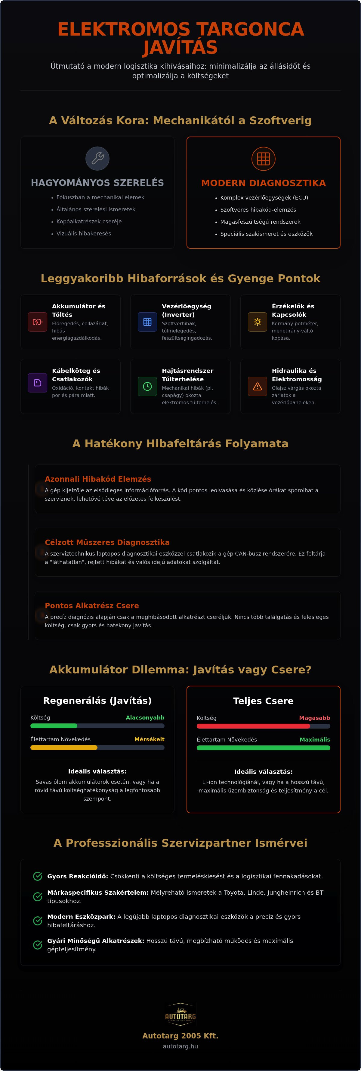 Elektromos targonca javítás
