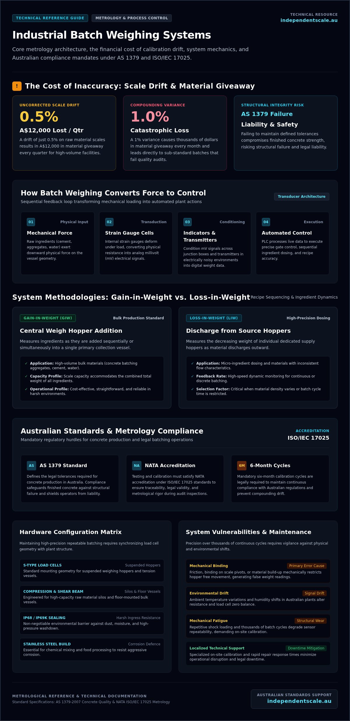 Industrial batch weighing systems