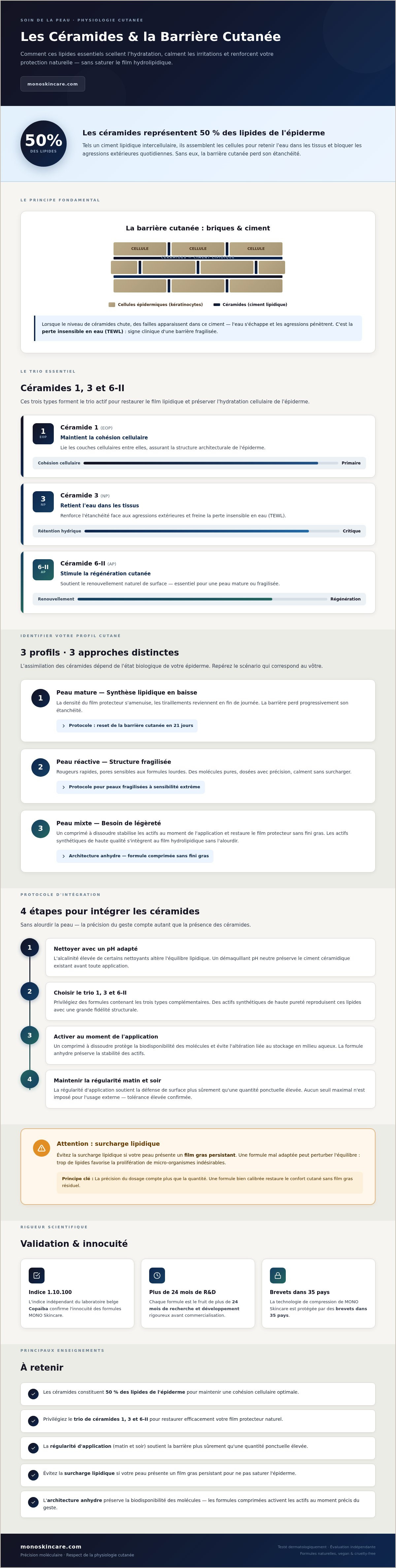 Bienfaits des céramides pour la barrière cutanée