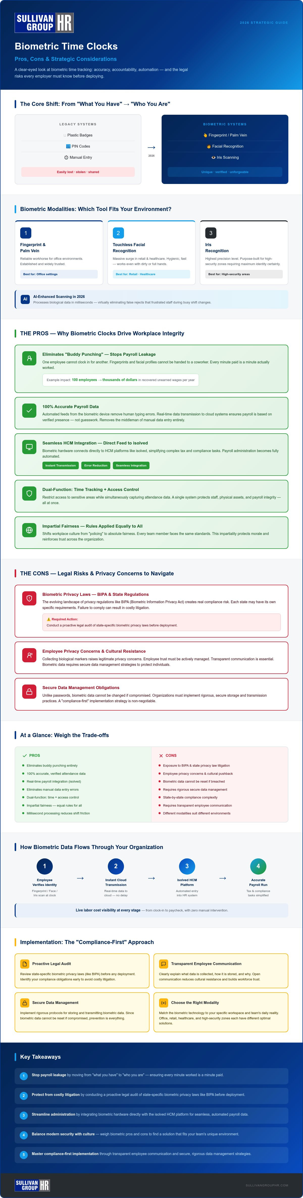 Biometric time clock pros and cons