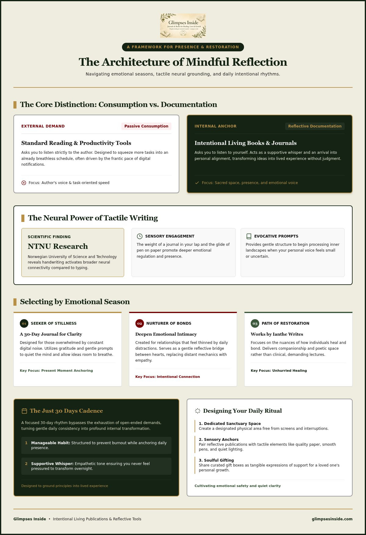 Intentional living books and journals
