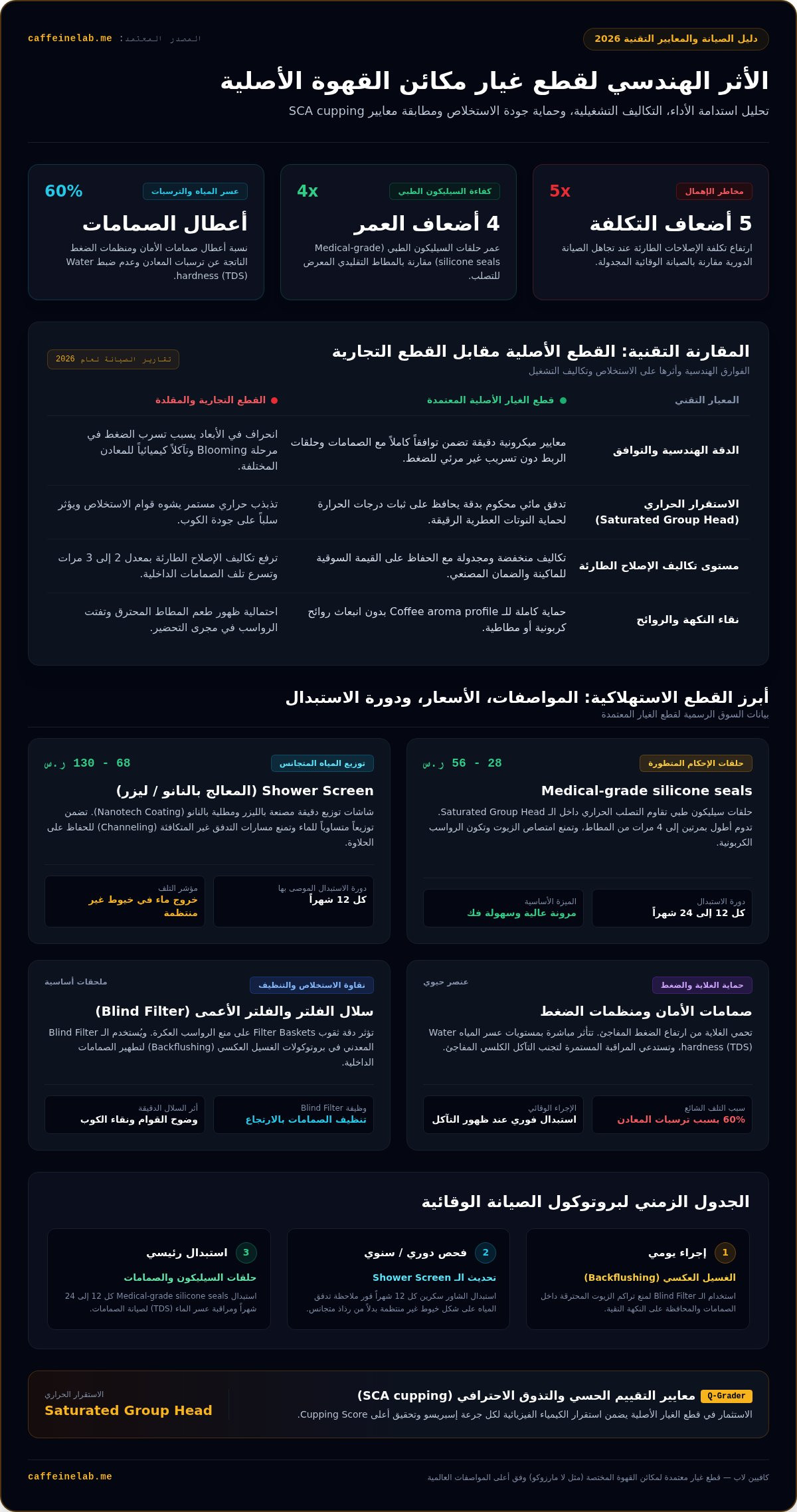 قطع غيار مكائن القهوة الأصلية