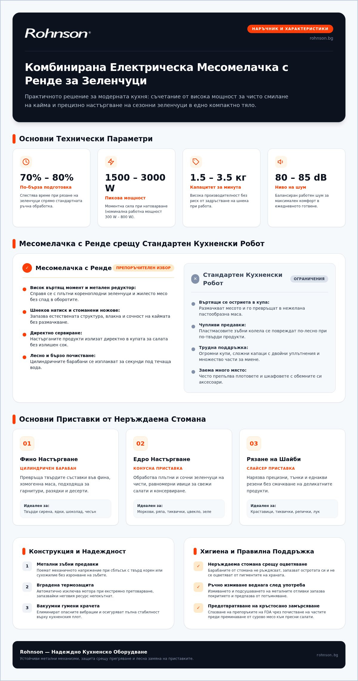 електрическа месомелачка с ренде за зеленчуци