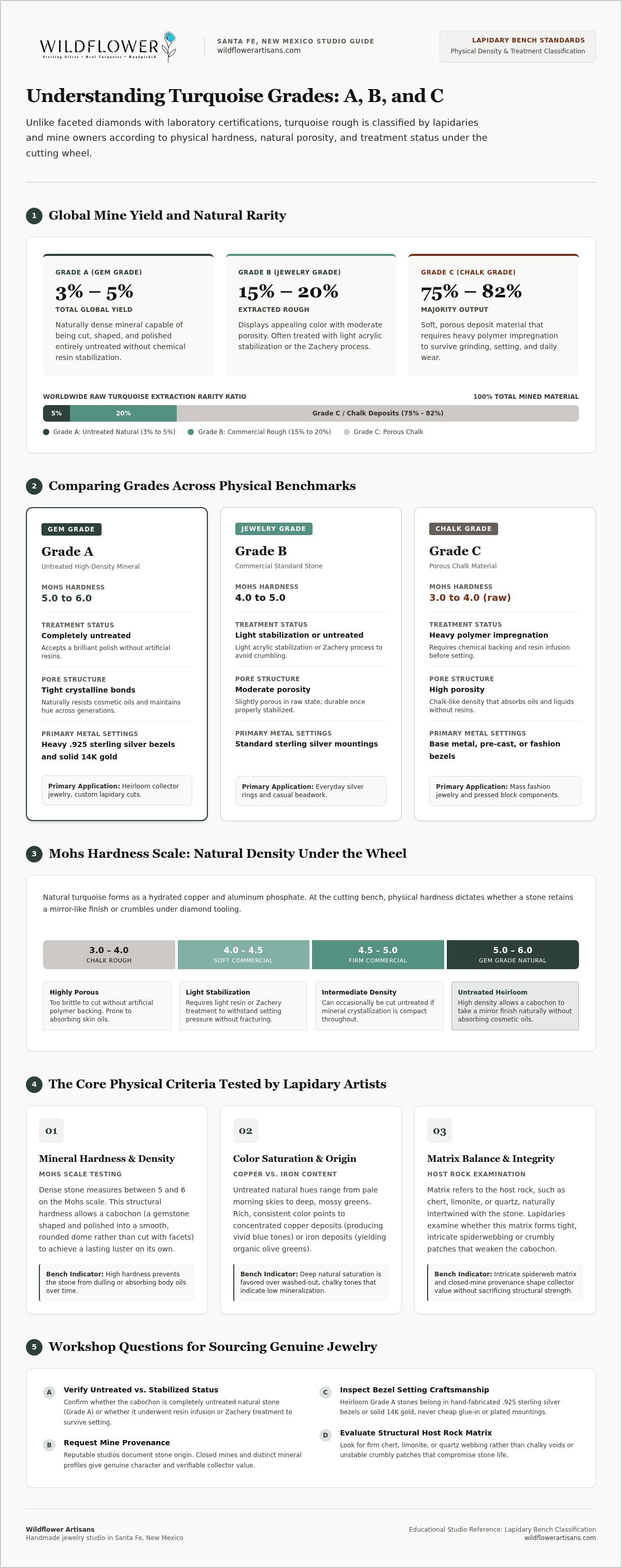 Understanding turquoise grades A, B, C