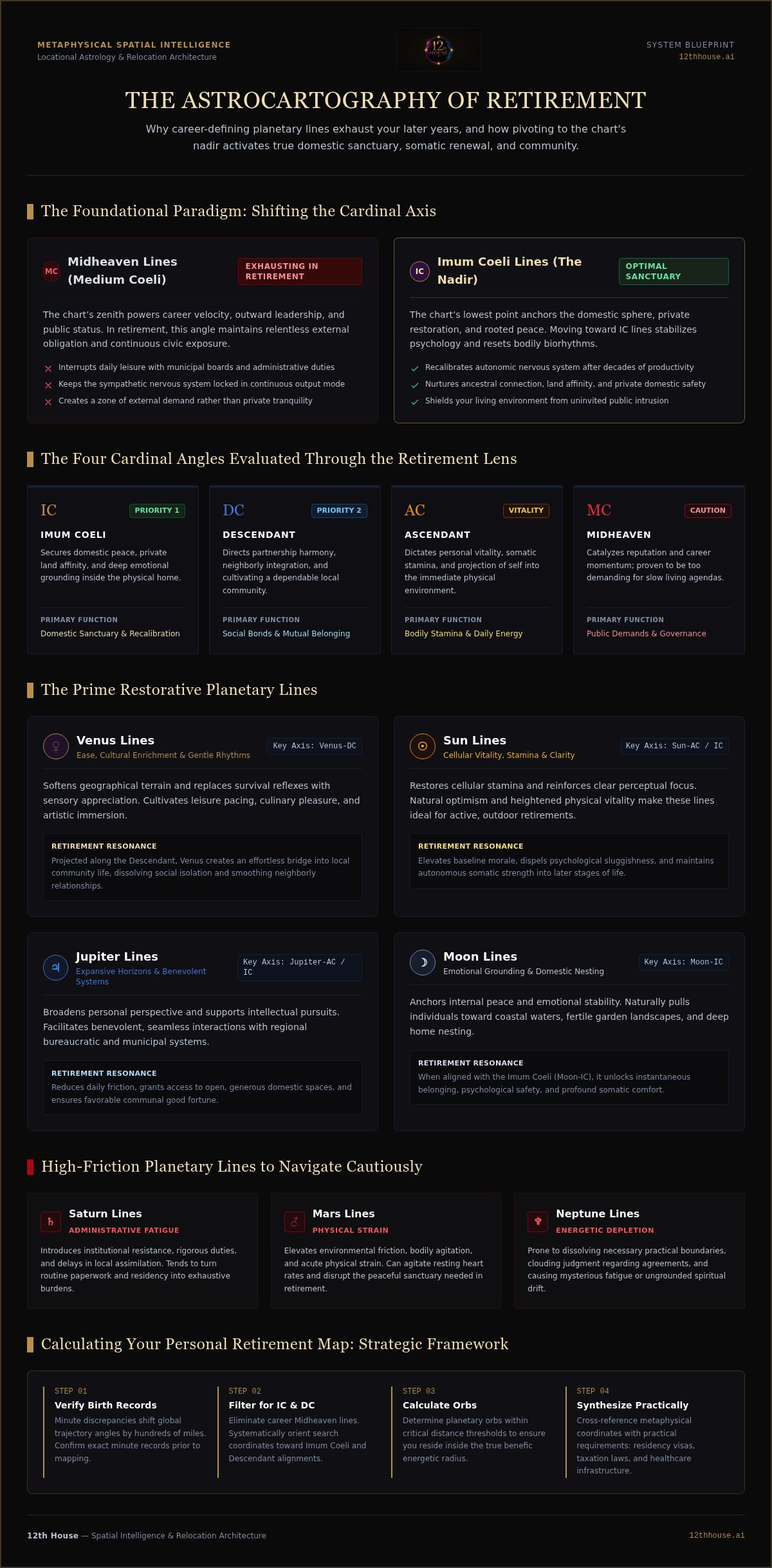 Best places to retire astrocartography