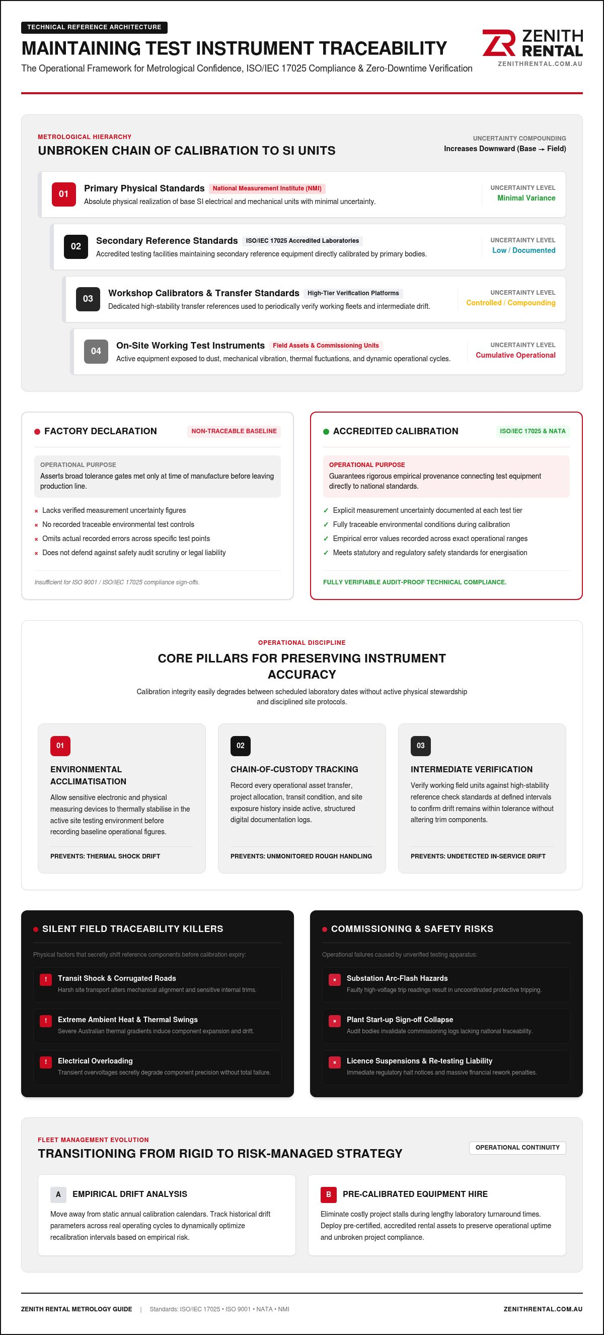Maintaining test instrument traceability