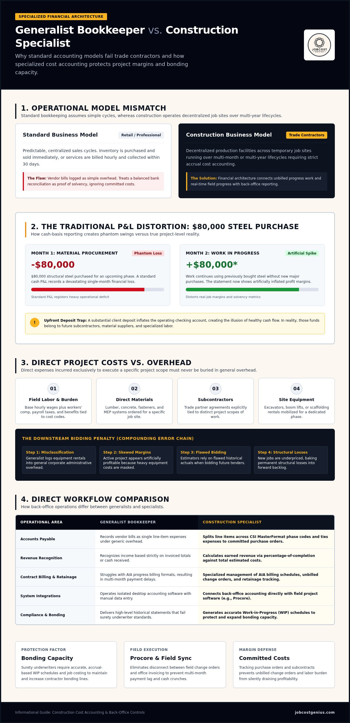 Generalist bookkeeper vs construction specialist