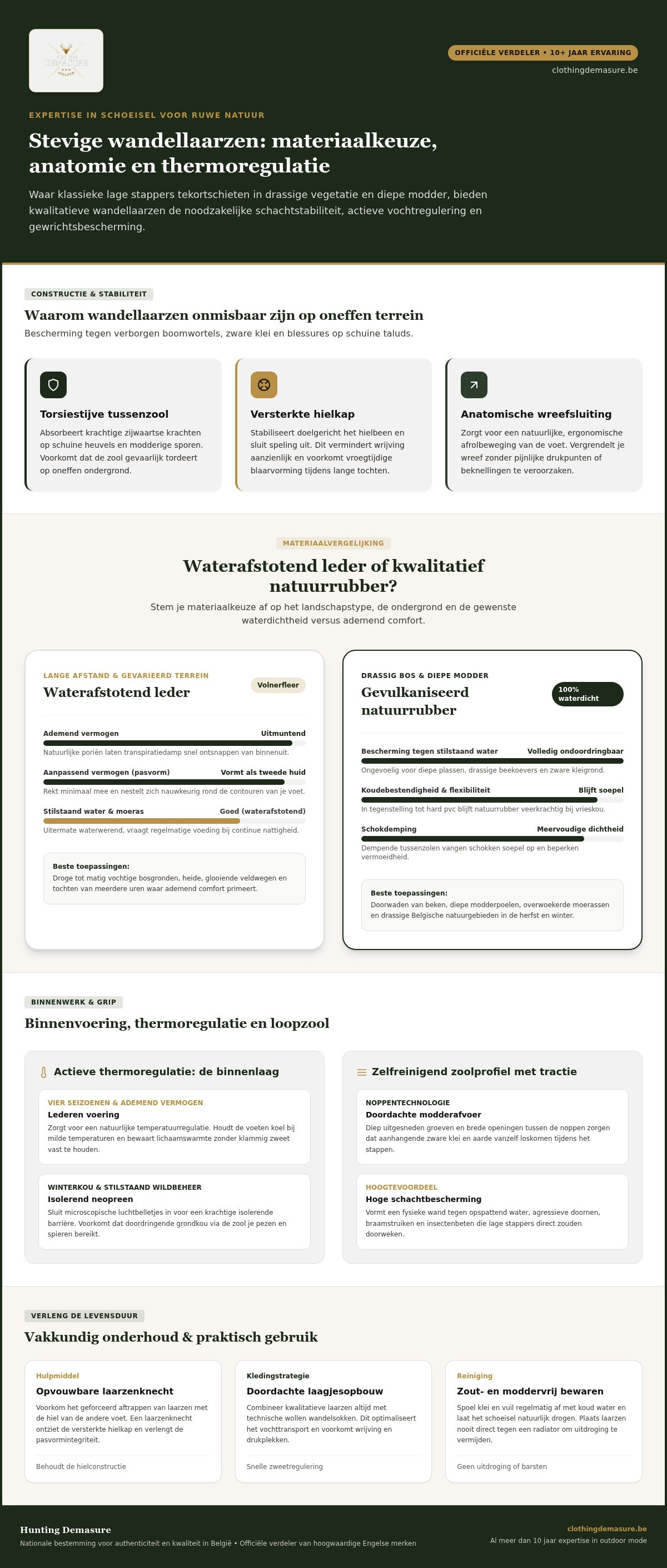 Stevige wandellaarzen natuur