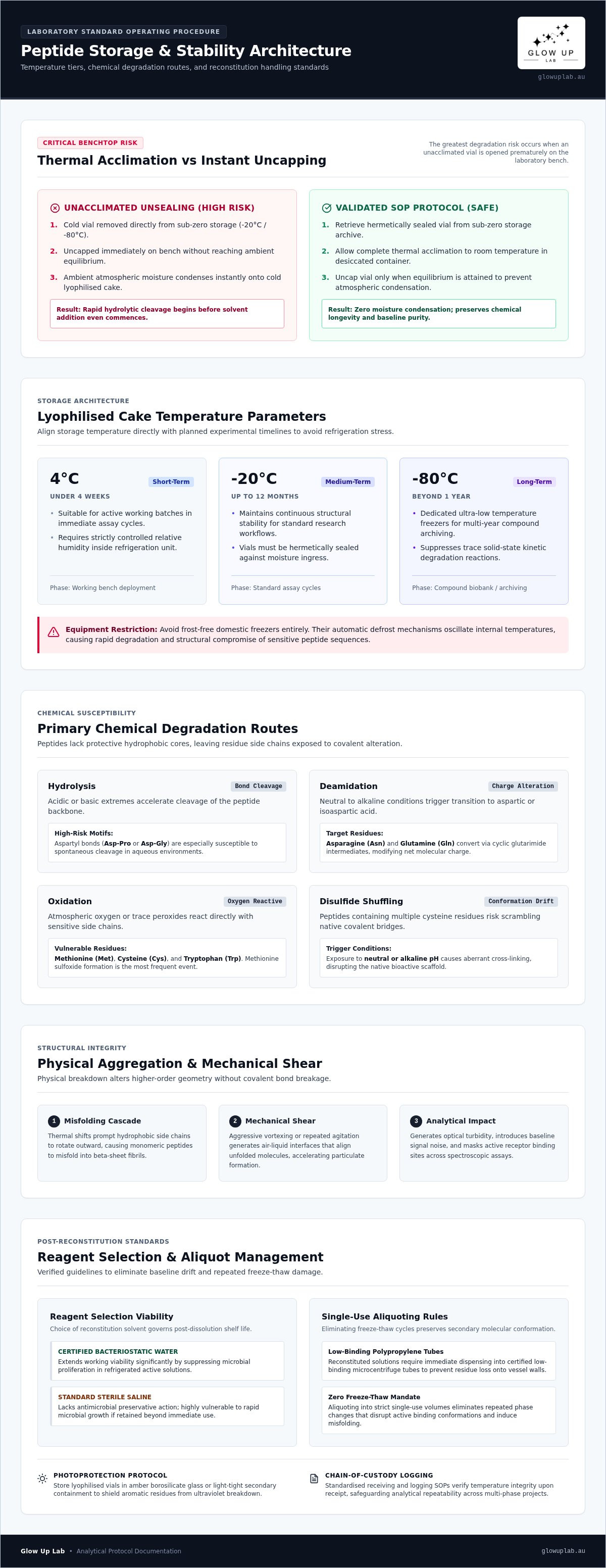 Peptide storage best practices