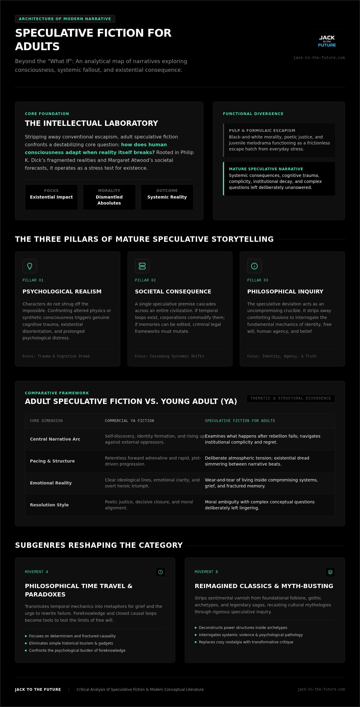 Speculative fiction for adults