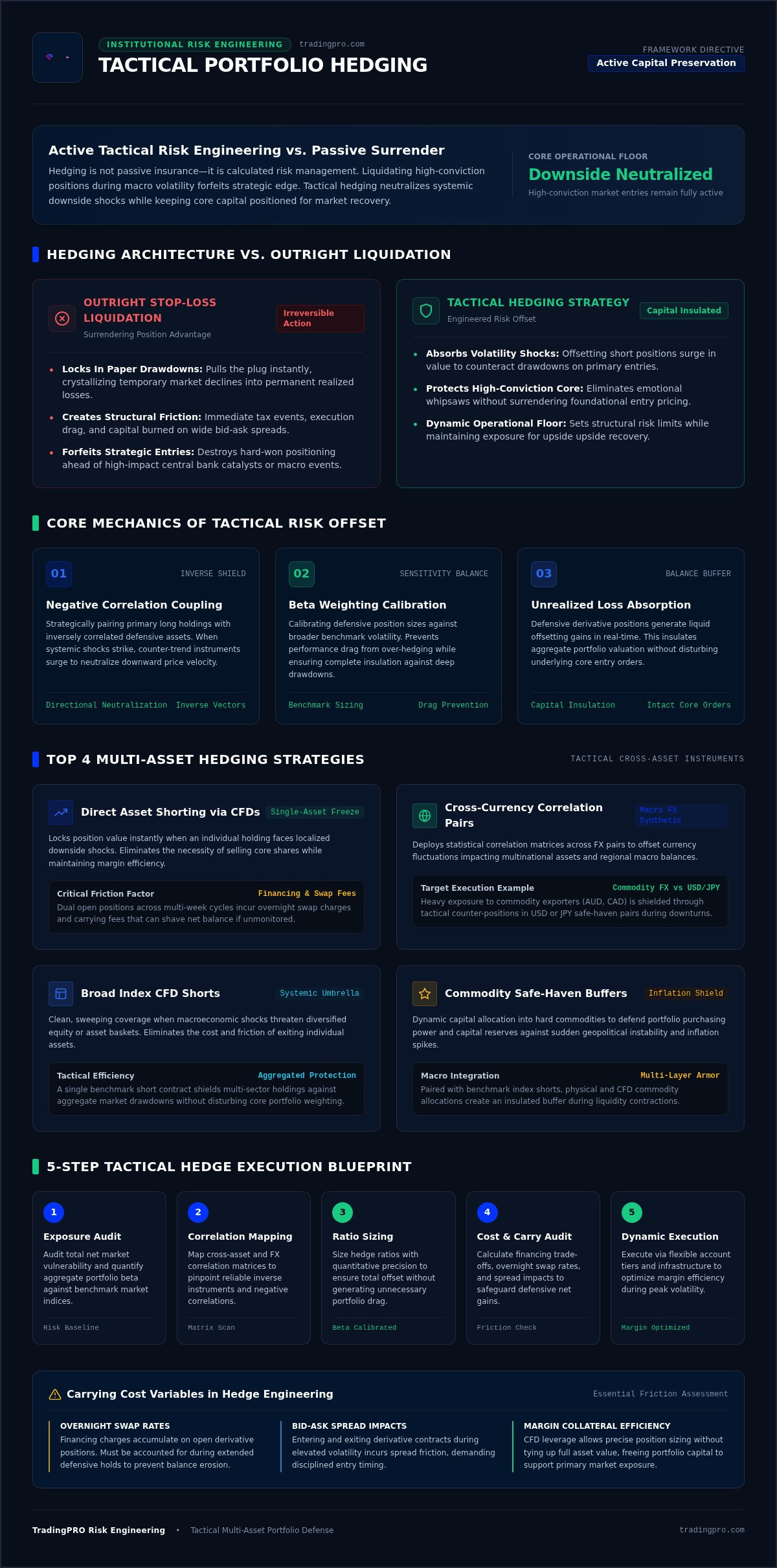 Hedging strategies for a trading portfolio