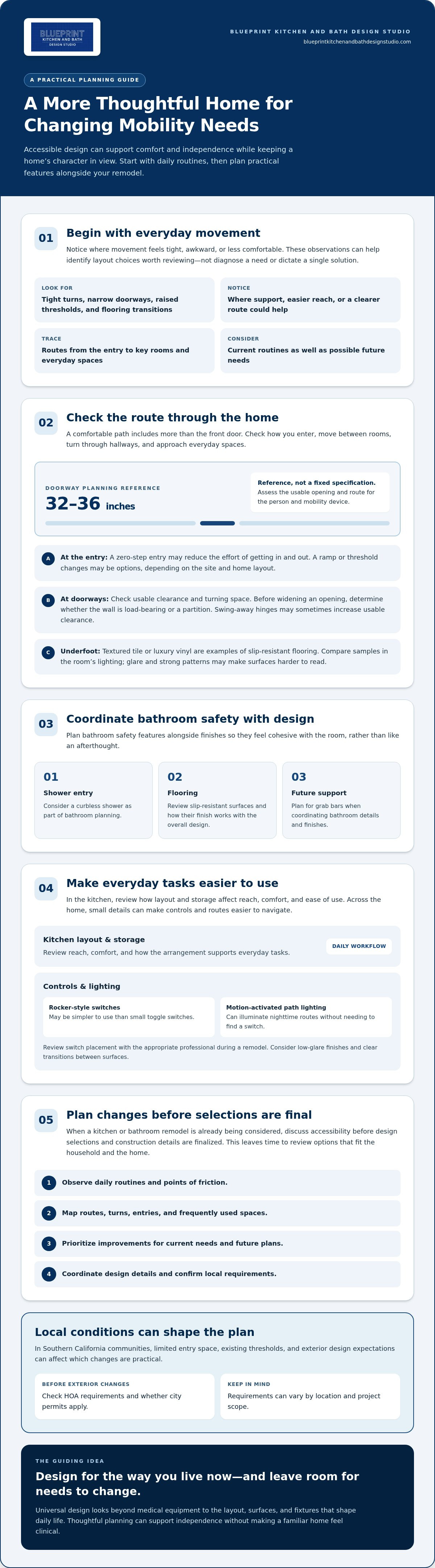 Planning for future mobility needs at home