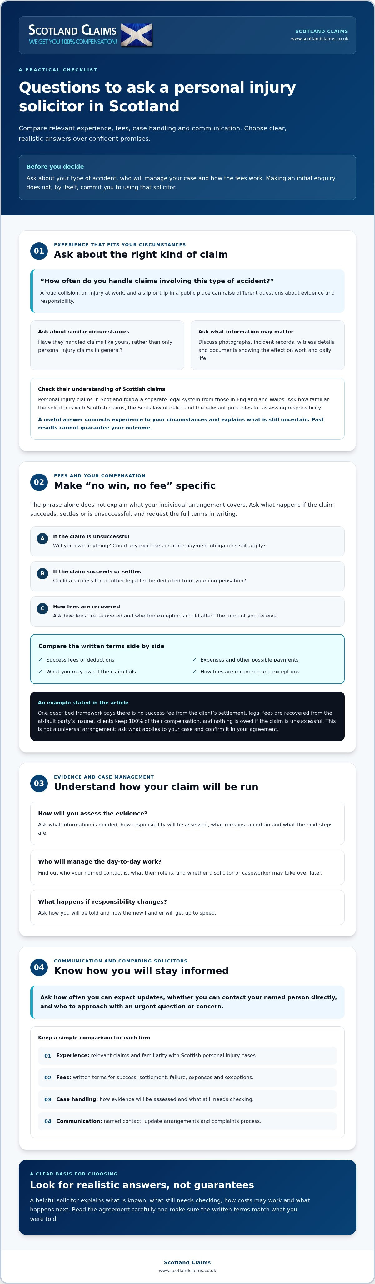 Questions to ask a personal injury lawyer scotland