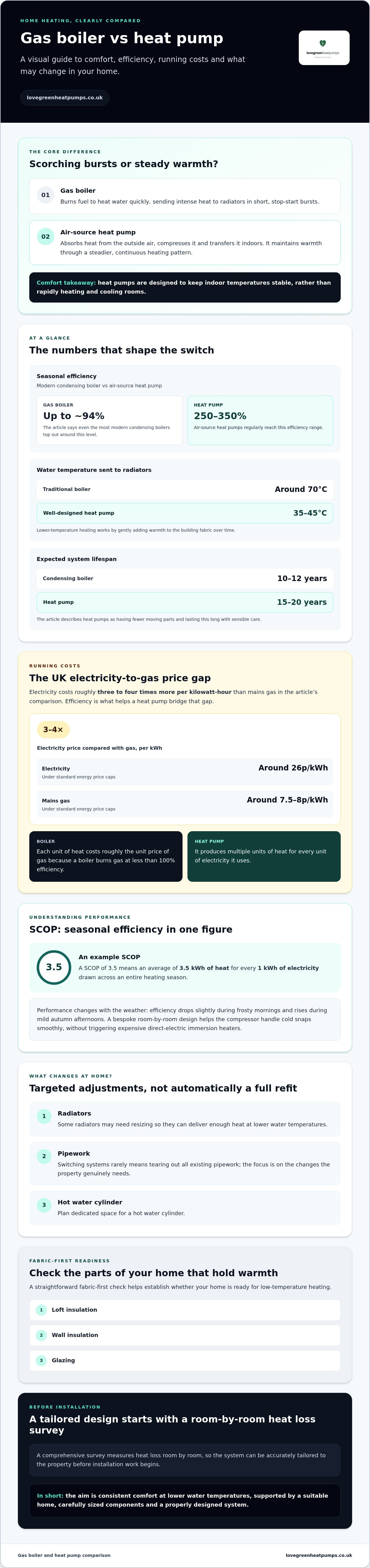 Replace gas boiler with heat pump