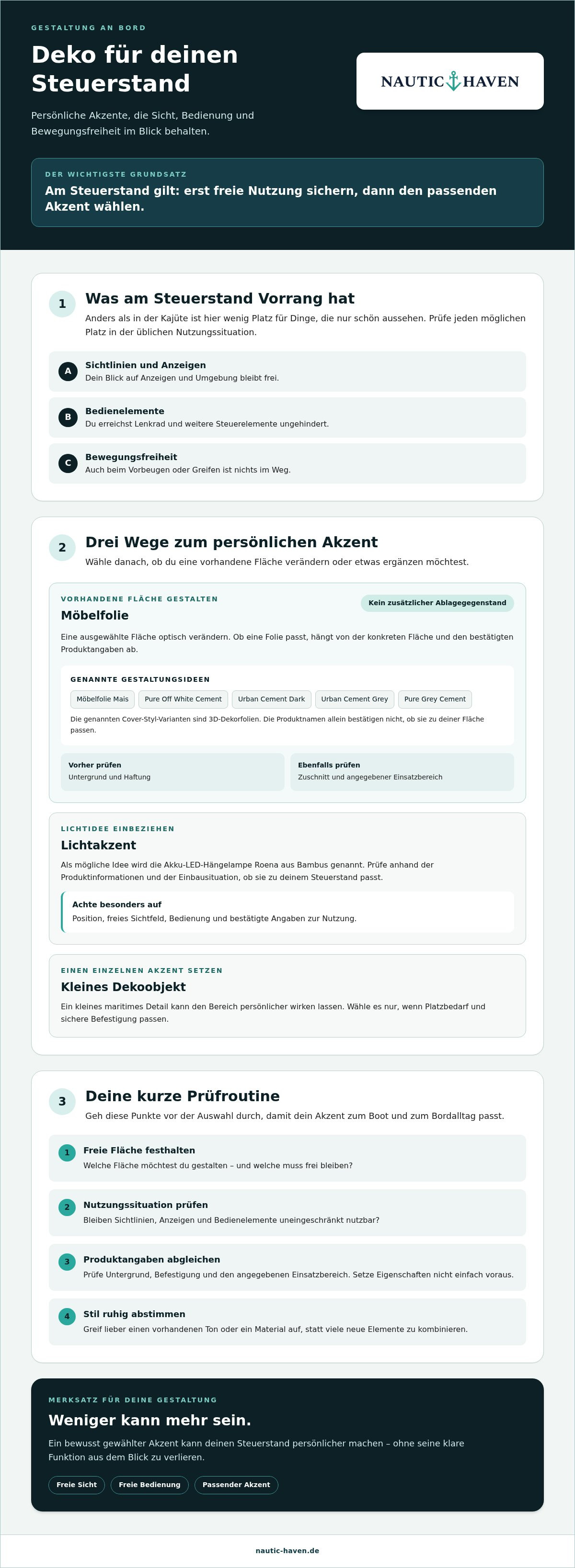 Deko für steuerstand