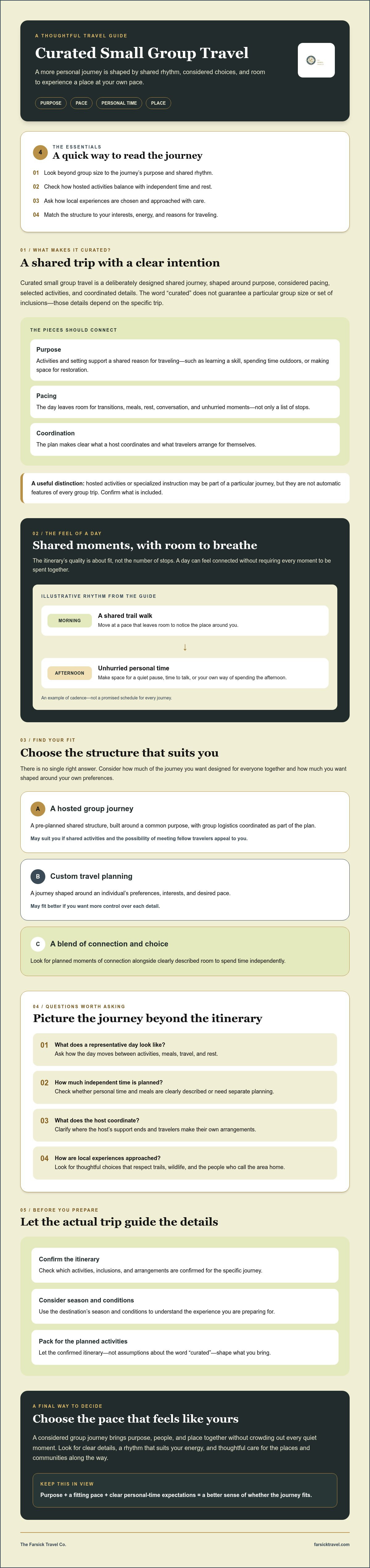 Curated small group travel