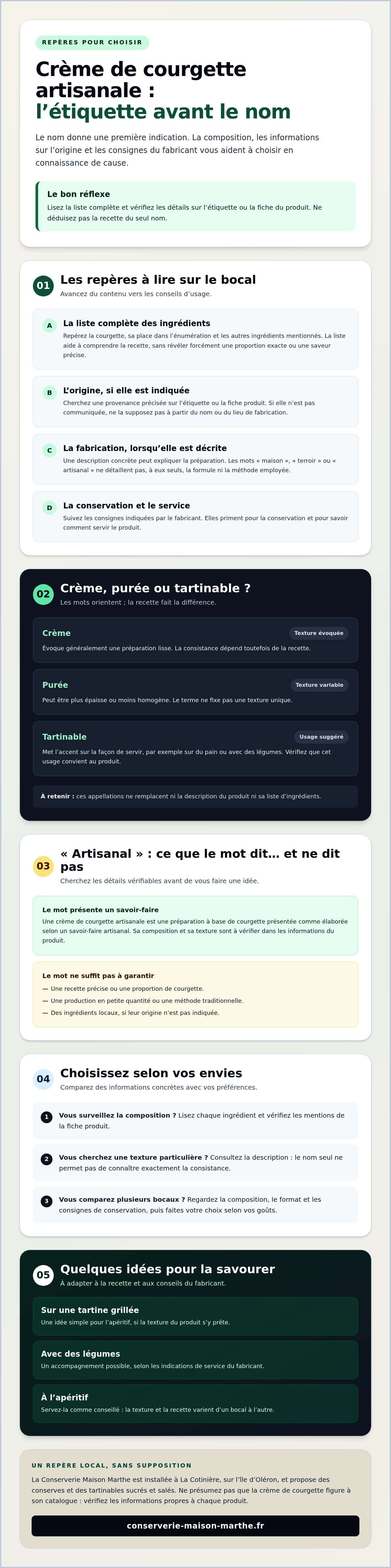 Crème de courgette artisanale