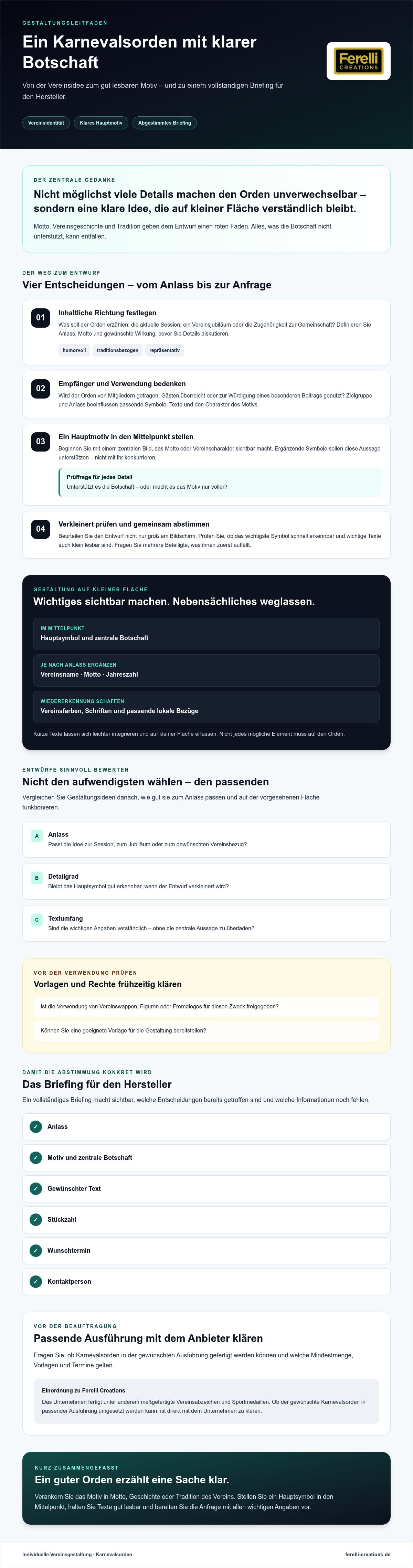Karnevalsorden individuell gestalten