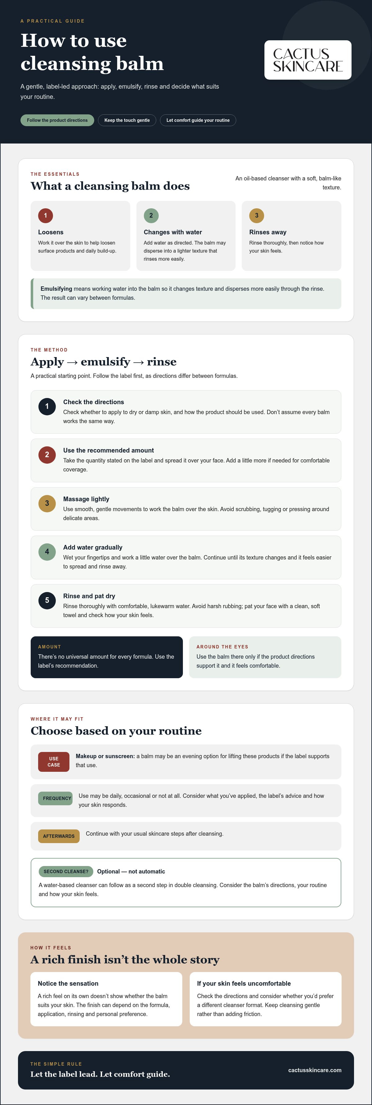 How to use cleansing balm